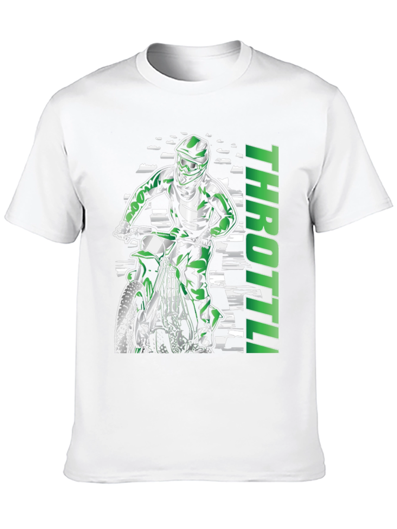 Throttle Motorcycle Graphic T-Shirt - Black
