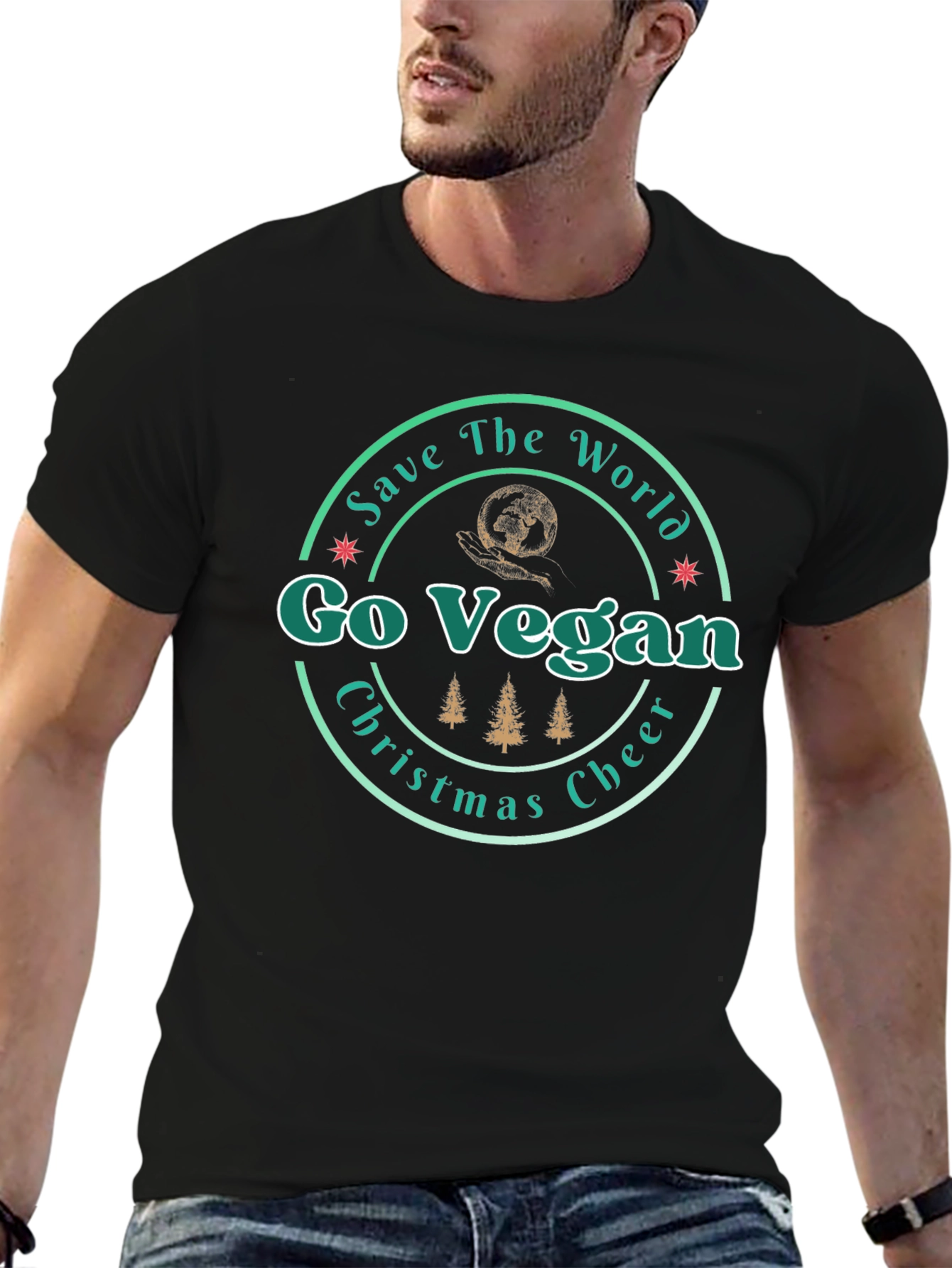Go Vegan Christmas Cheer T-Shirt