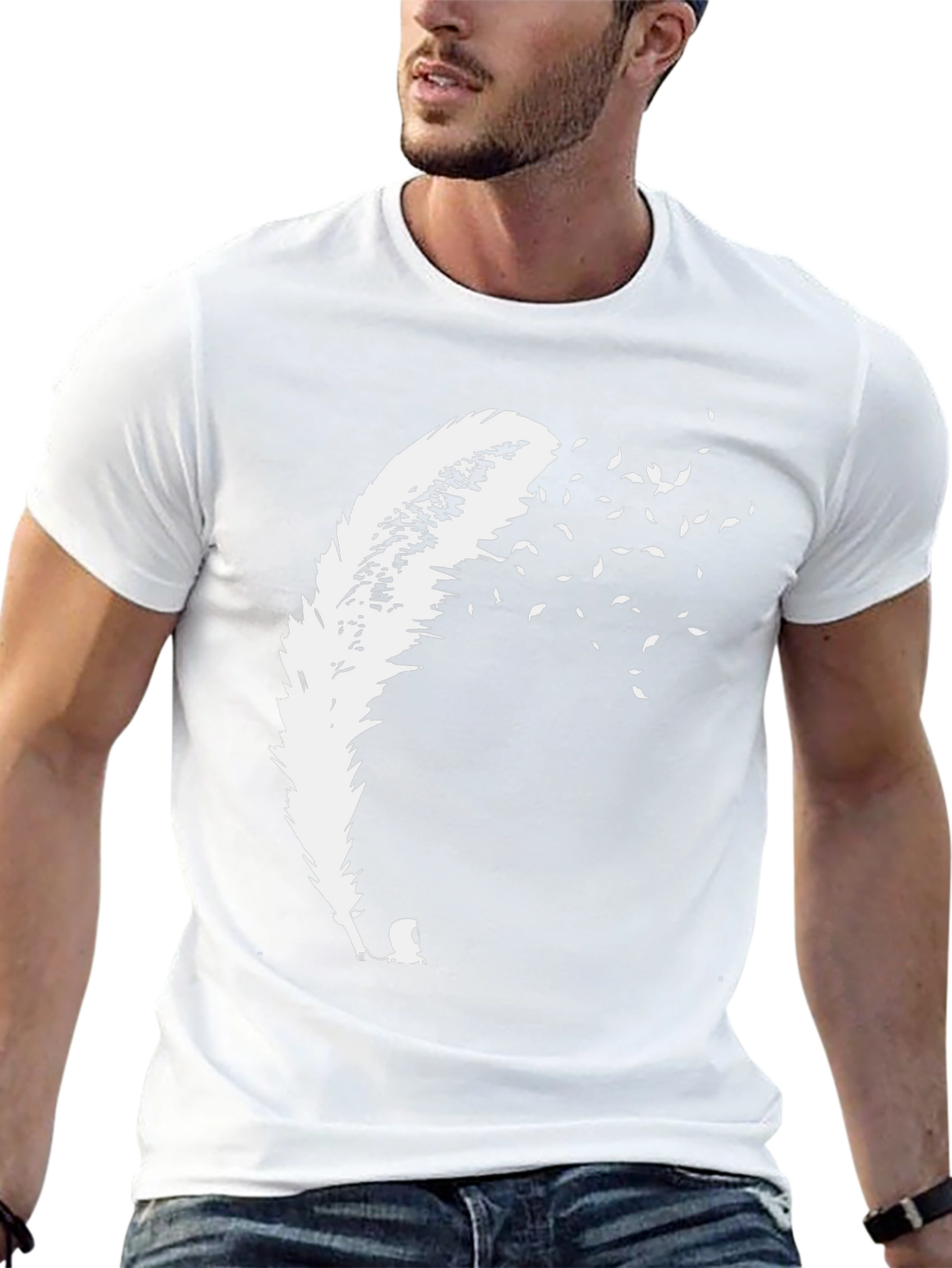 Feather Fade T-Shirt - Black