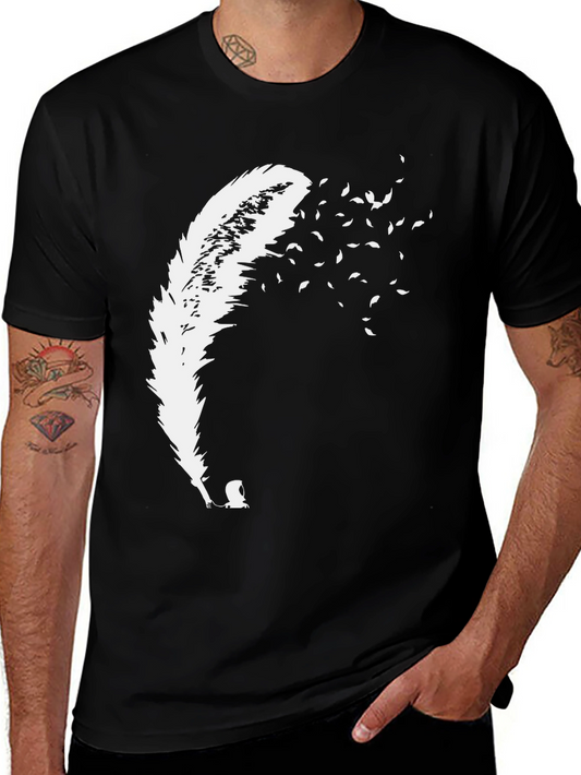 Feather Fade T-Shirt - Black