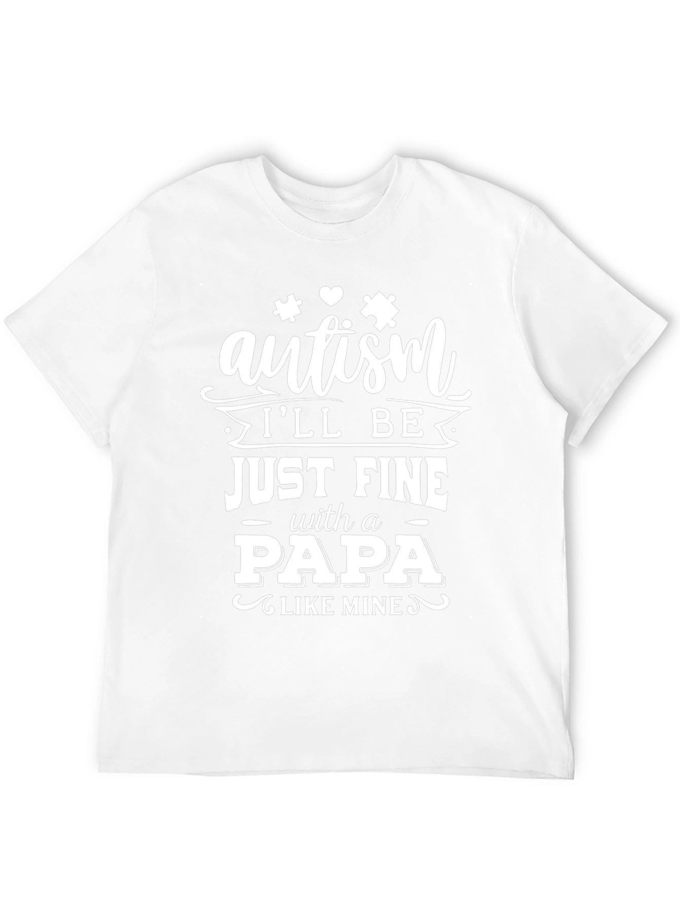 Autism Awareness Papa T-Shirt - Supportive Family Tee