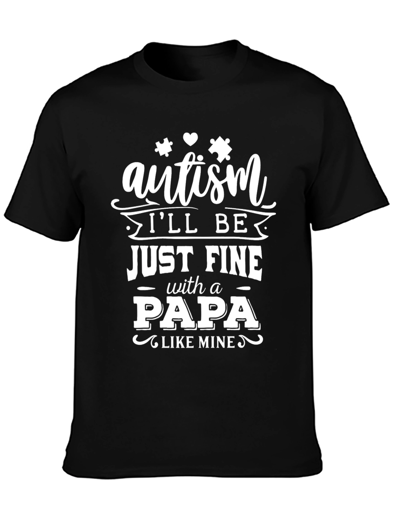 Autism Awareness Papa T-Shirt - Supportive Family Tee