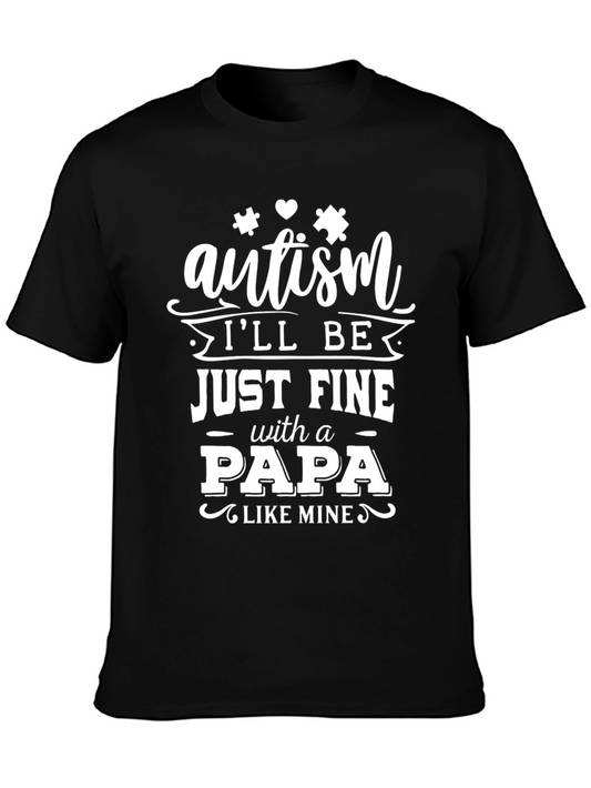 Autism Awareness Papa T-Shirt - Supportive Family Tee
