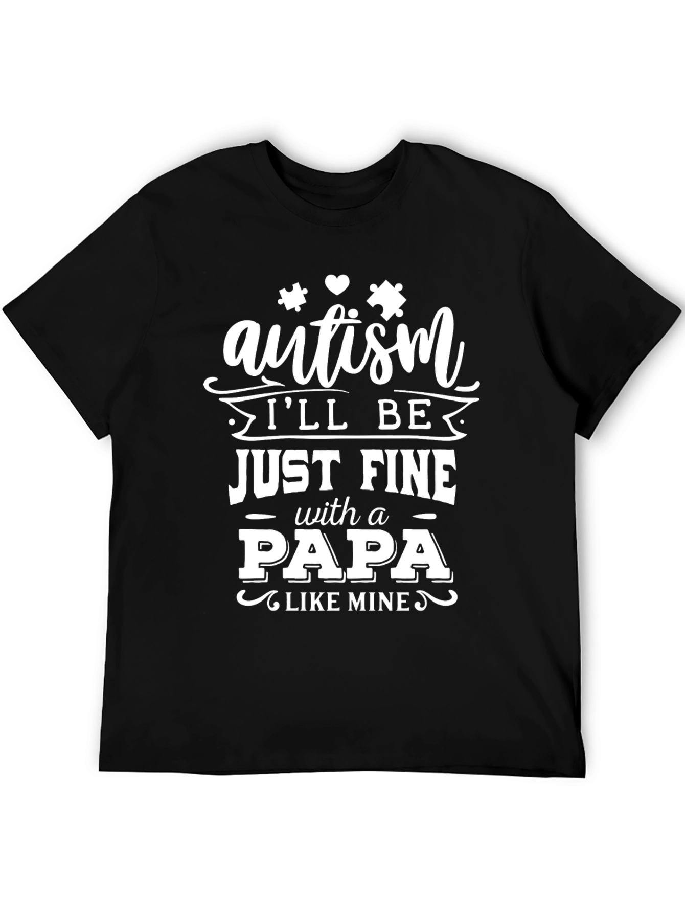 Autism Awareness Papa T-Shirt - Supportive Family Tee