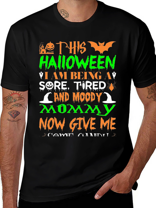 Halloween Moody Mommy Graphic T-Shirt