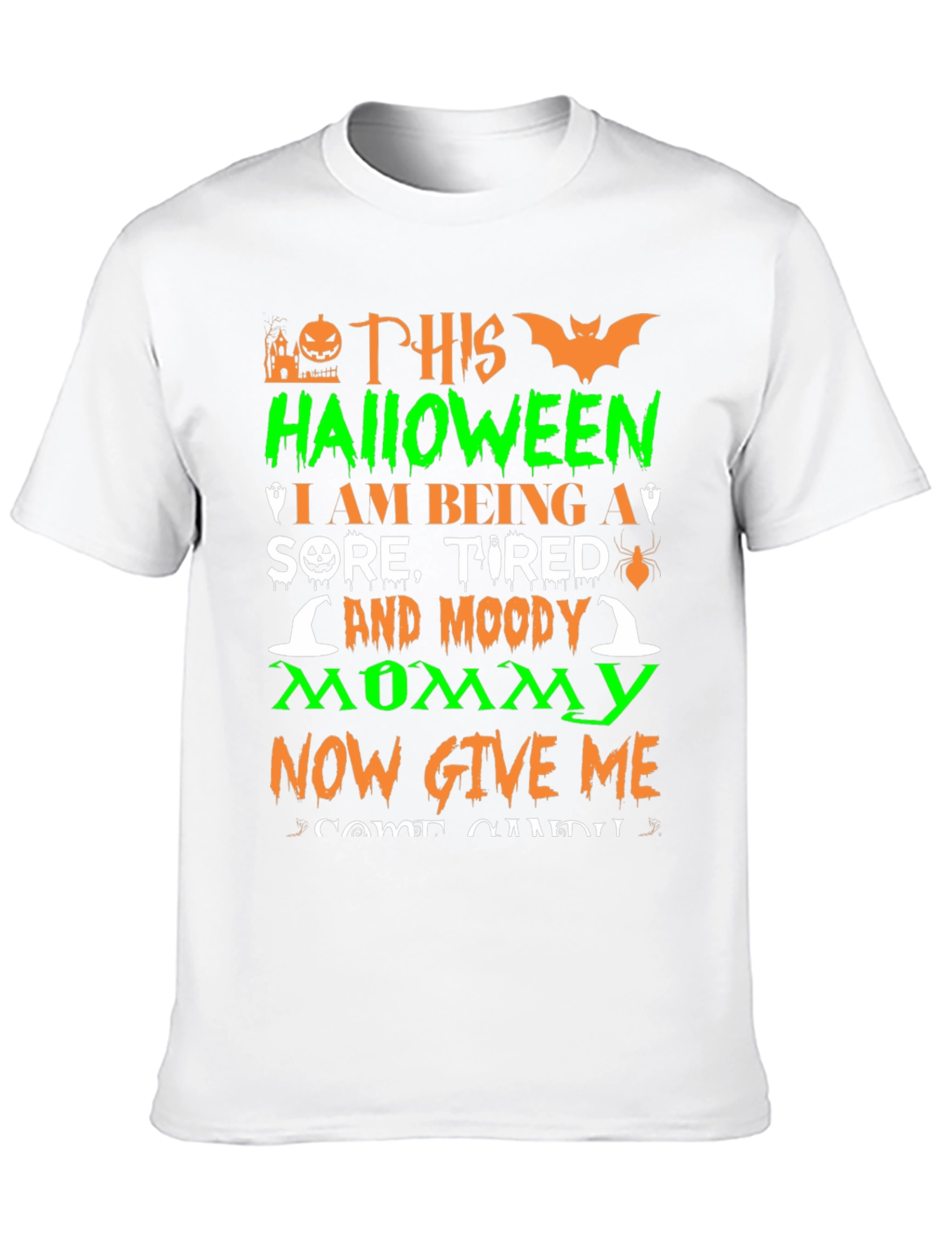 Halloween Moody Mommy Graphic T-Shirt