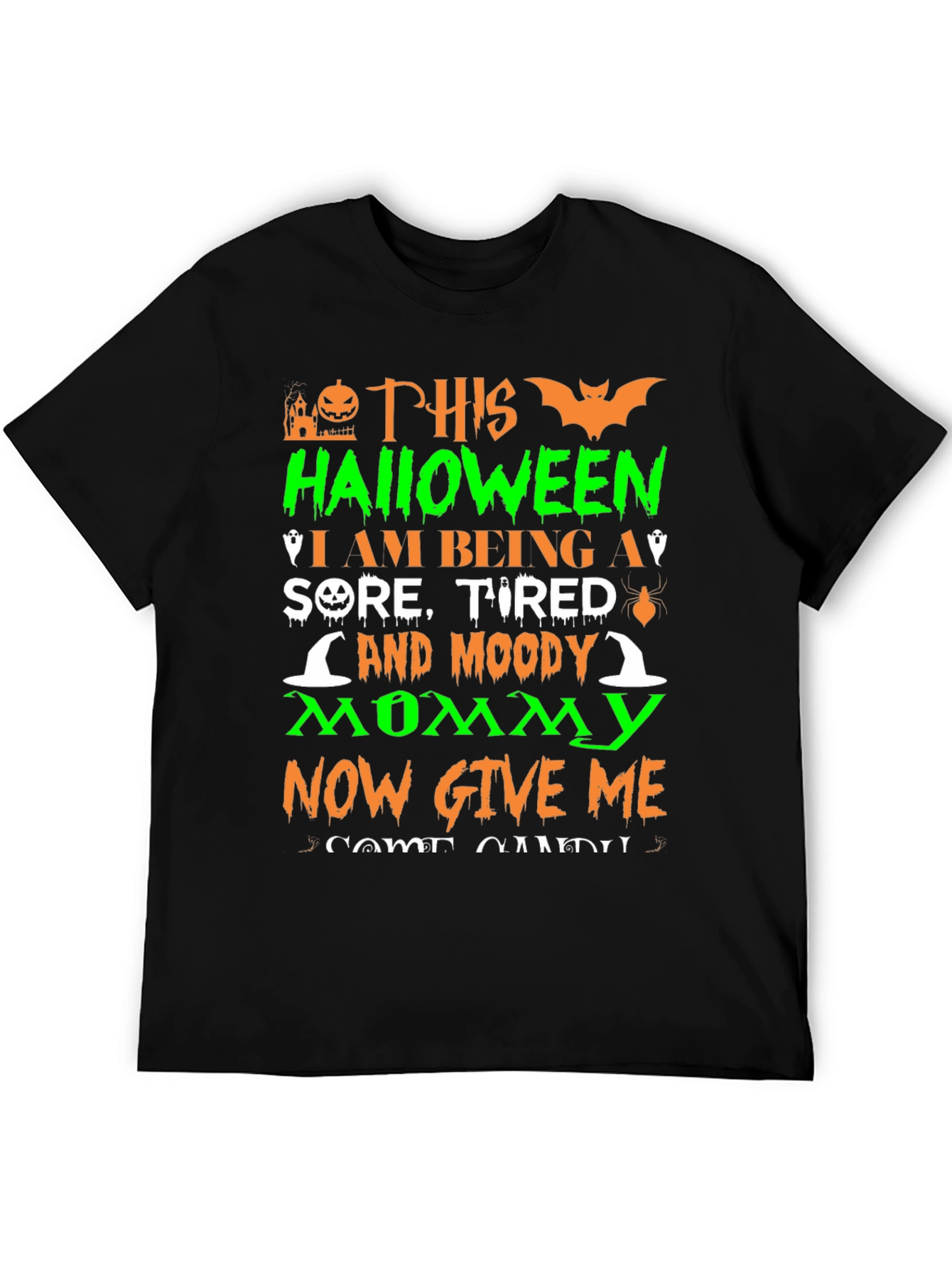 Halloween Moody Mommy Graphic T-Shirt