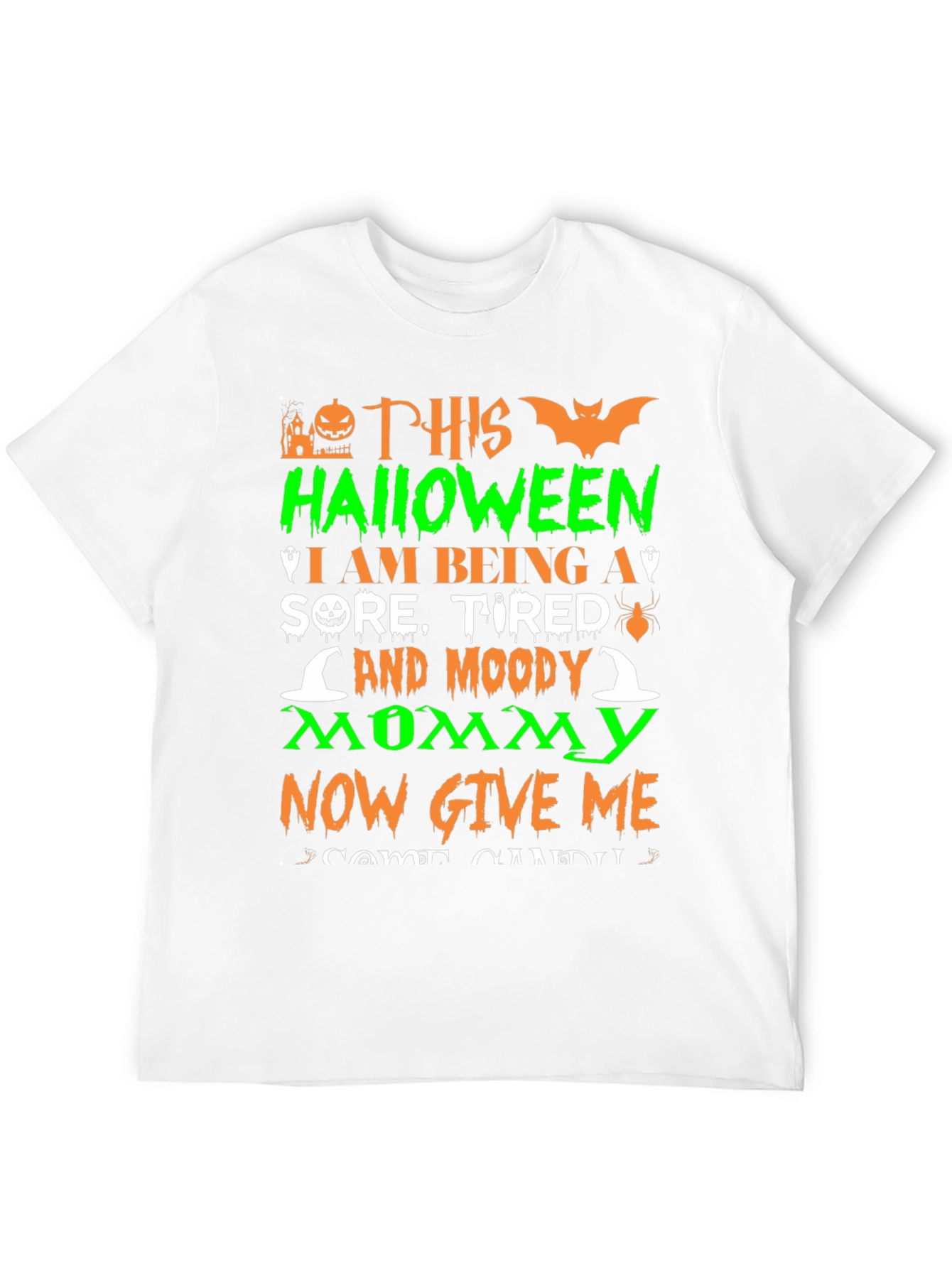 Halloween Moody Mommy Graphic T-Shirt
