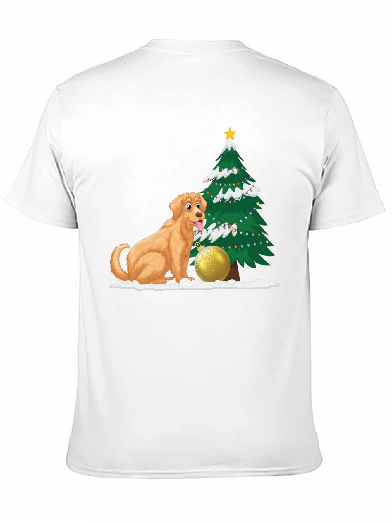 Dog and Christmas Tree Graphic Tee