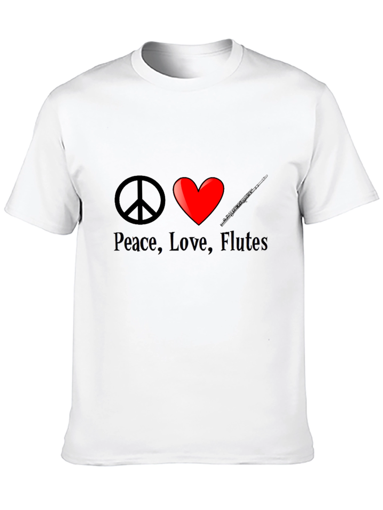 Peace Love Flutes T-Shirt - Musicians Tee