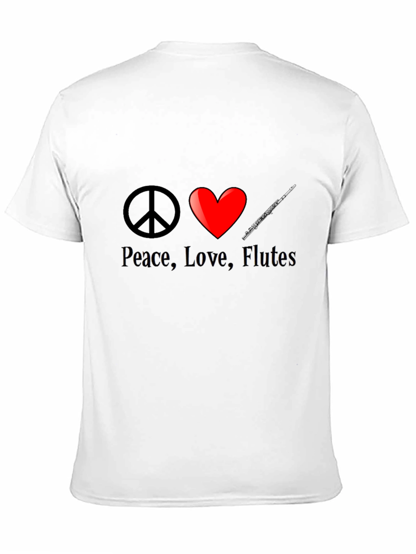 Peace Love Flutes T-Shirt - Musicians Tee