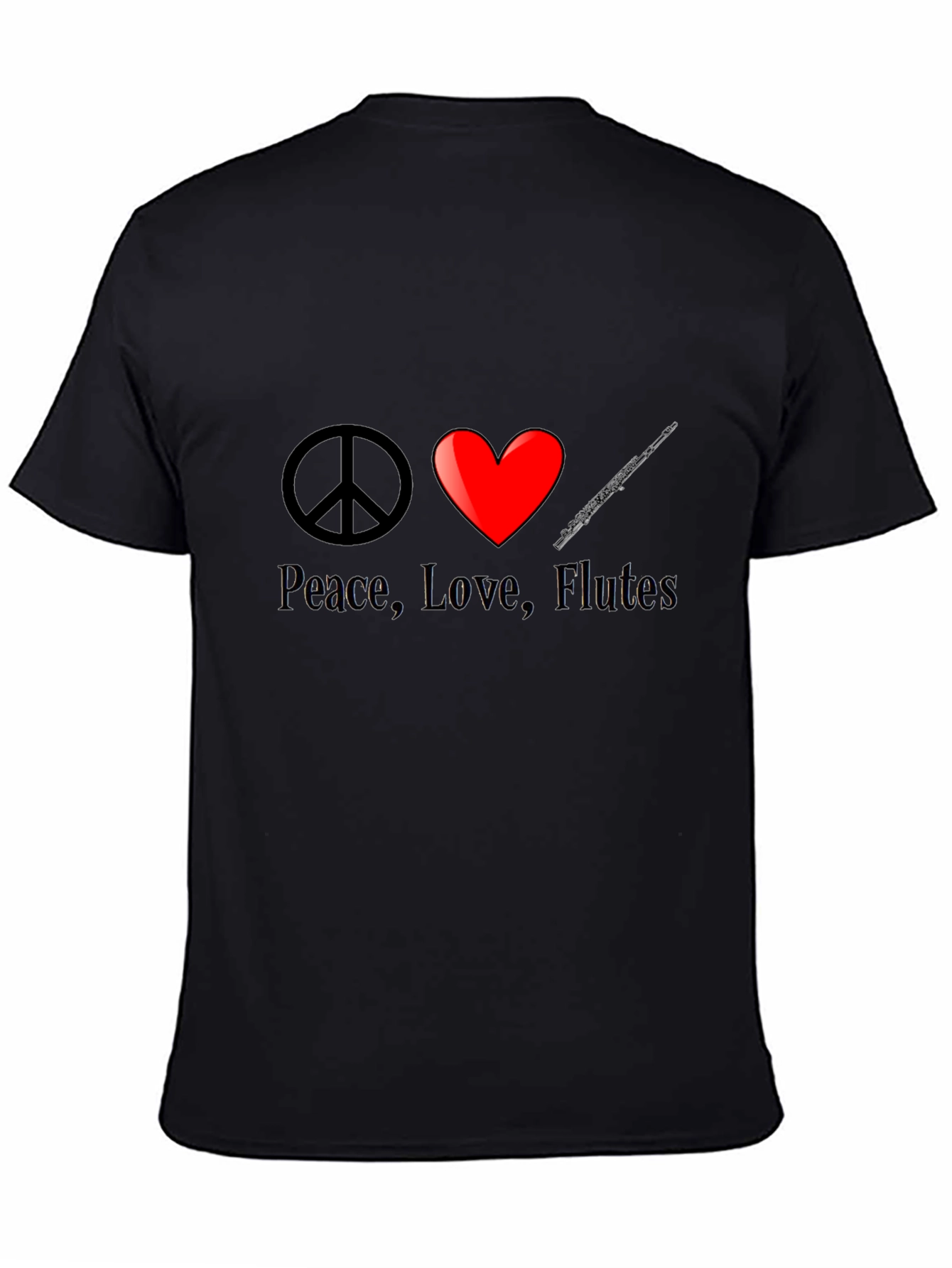 Peace Love Flutes T-Shirt - Musicians Tee