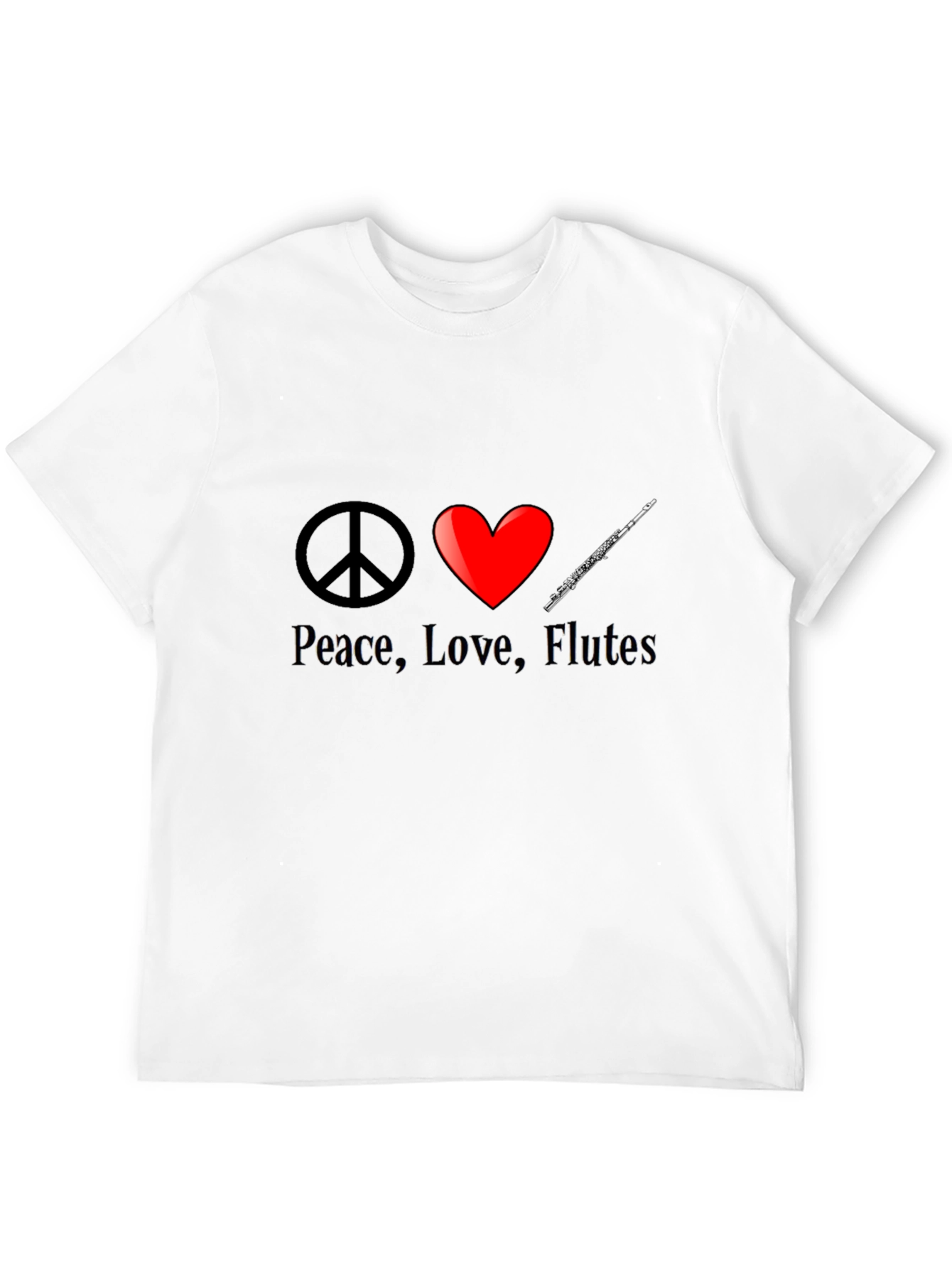 Peace Love Flutes T-Shirt - Musicians Tee