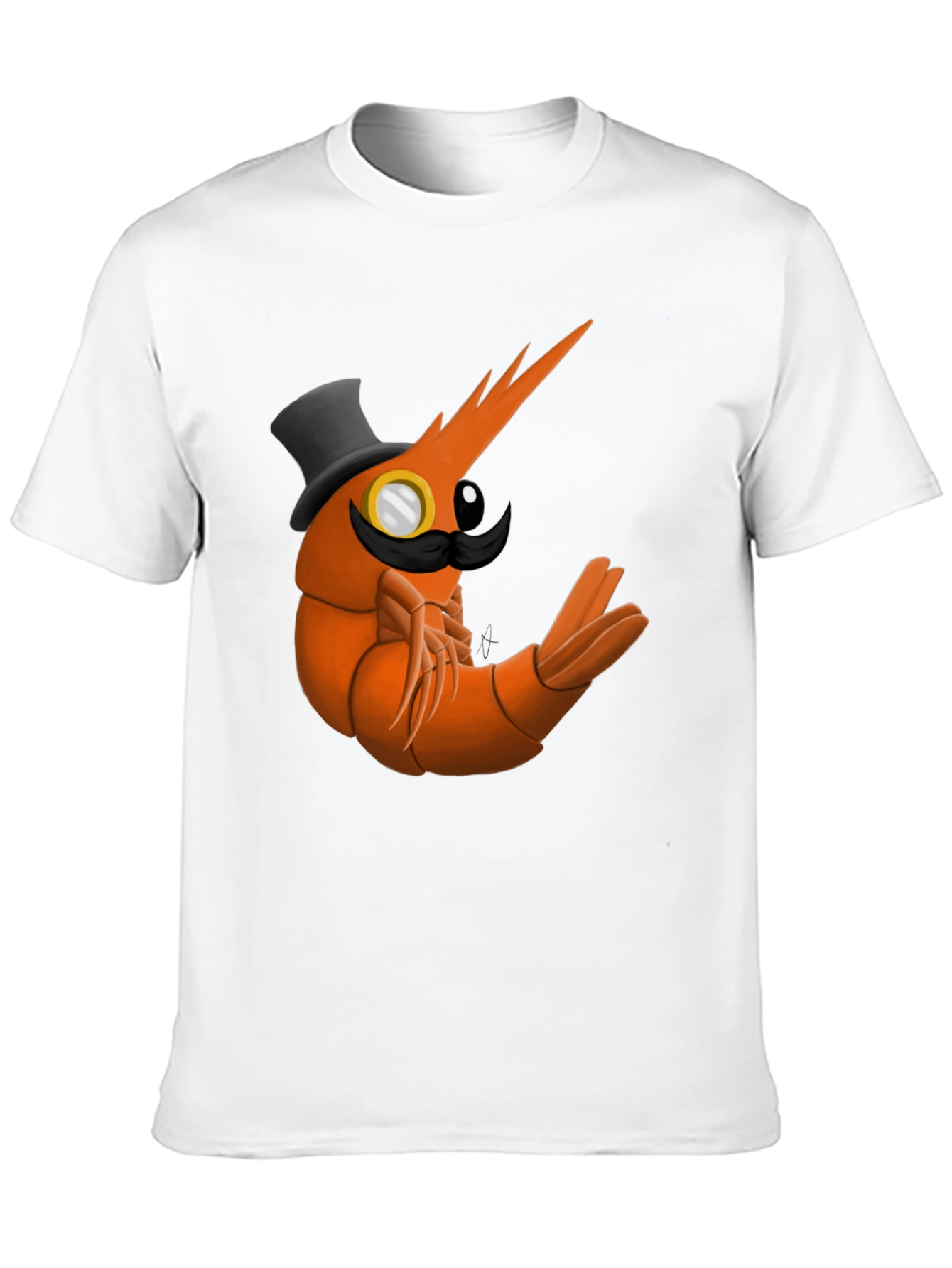 Dapper Shrimp T-Shirt - Humorous Seafood Graphic Tee