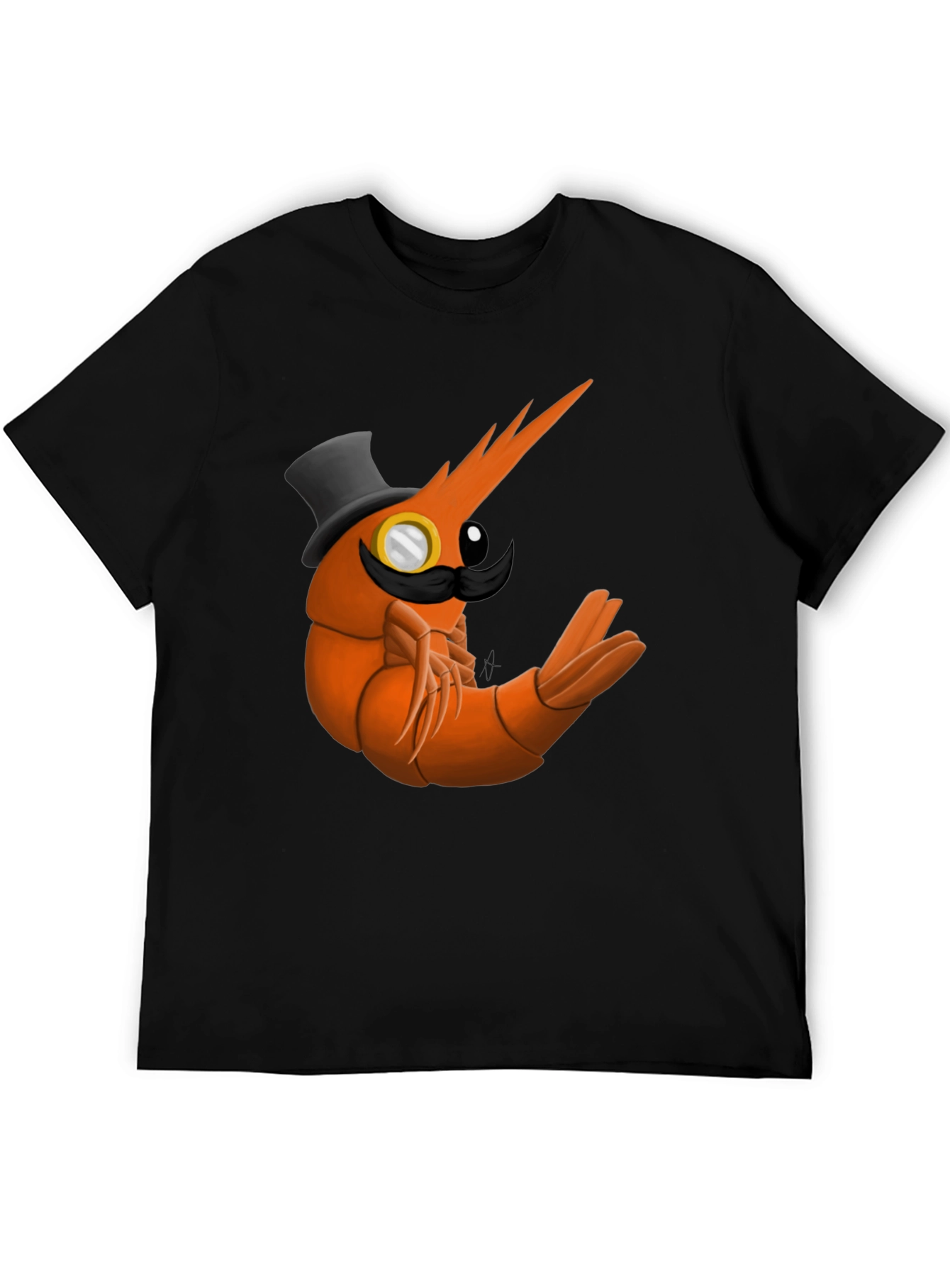 Dapper Shrimp T-Shirt - Humorous Seafood Graphic Tee