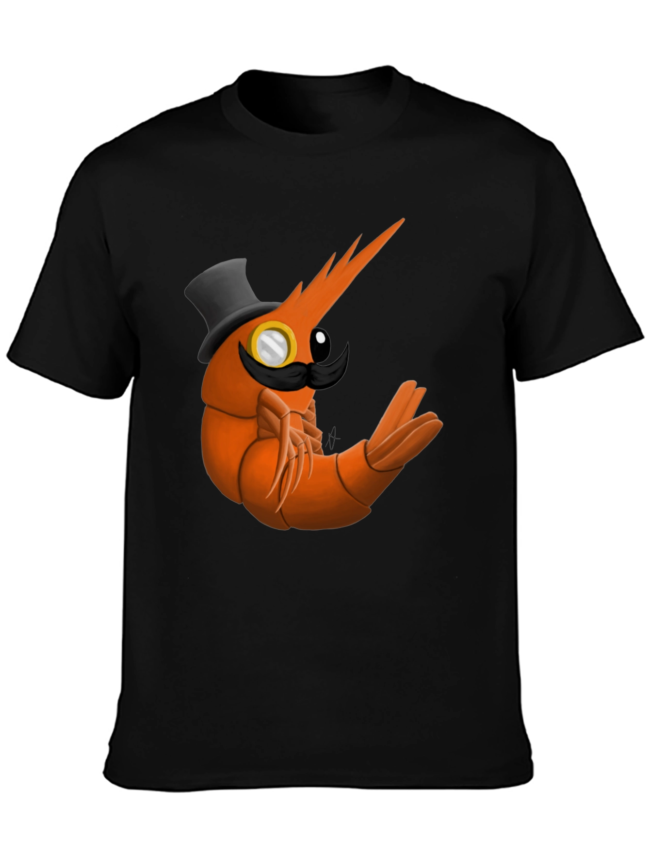 Dapper Shrimp T-Shirt - Humorous Seafood Graphic Tee