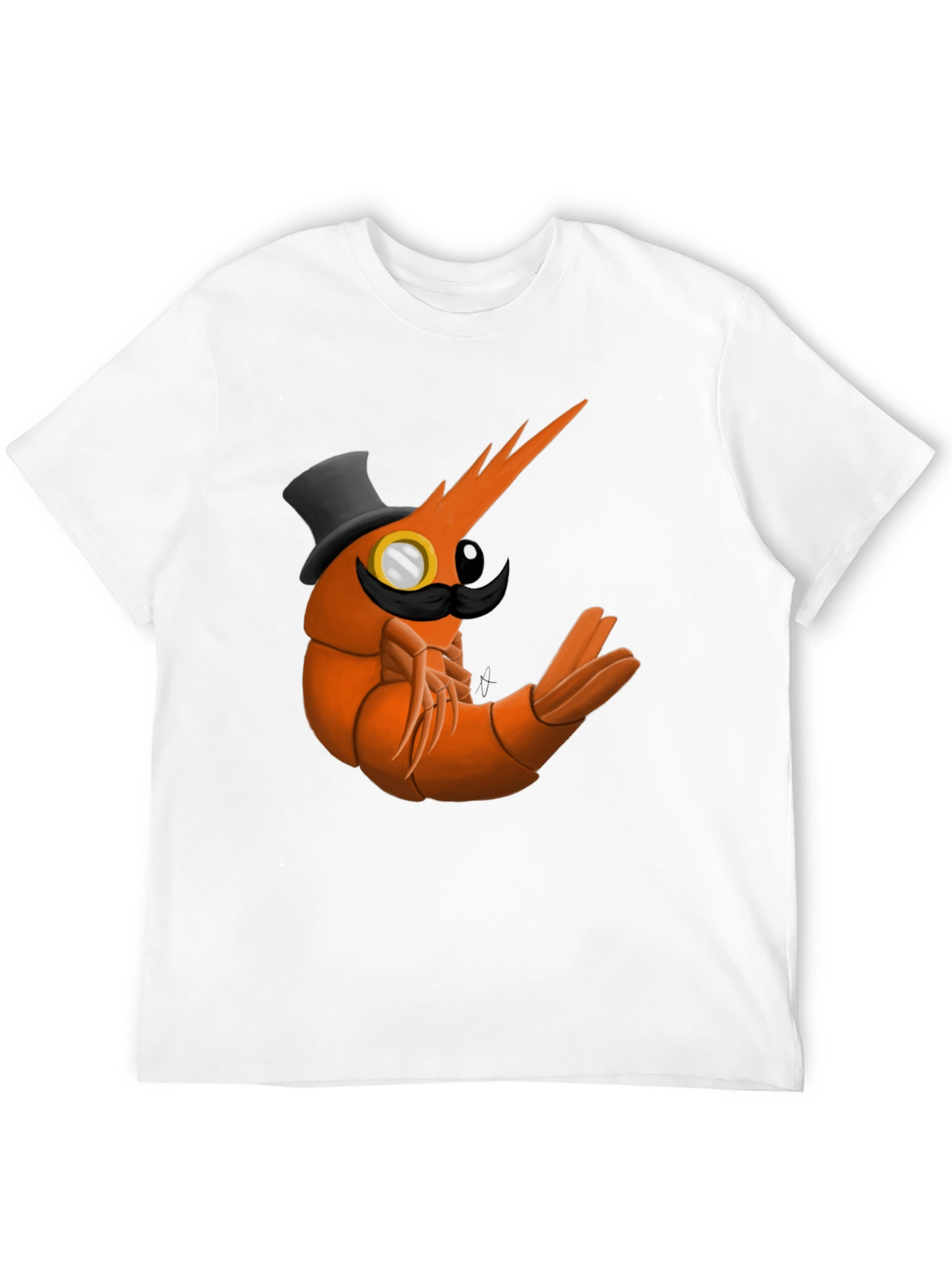 Dapper Shrimp T-Shirt - Humorous Seafood Graphic Tee