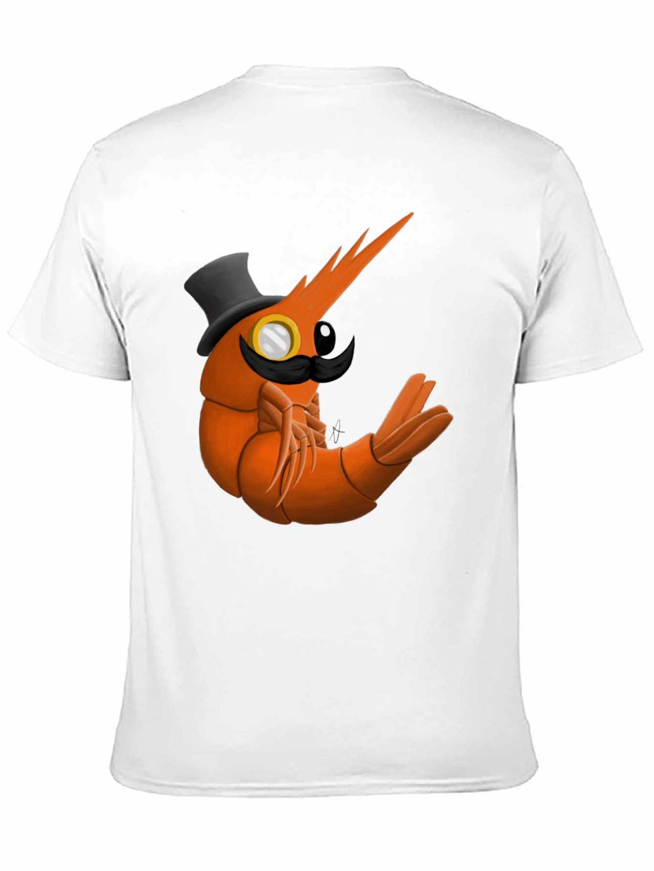 Dapper Shrimp T-Shirt - Humorous Seafood Graphic Tee