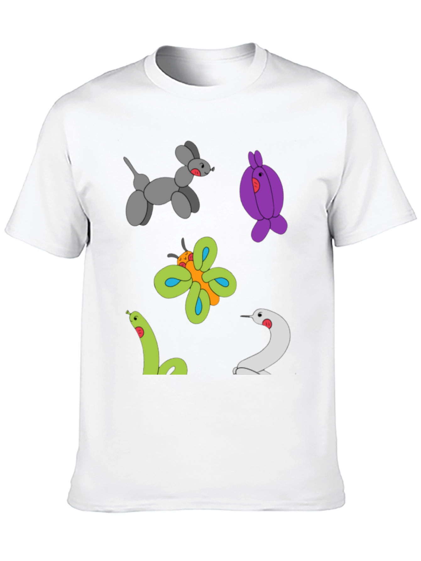 Balloon Animal Print Black T-Shirt