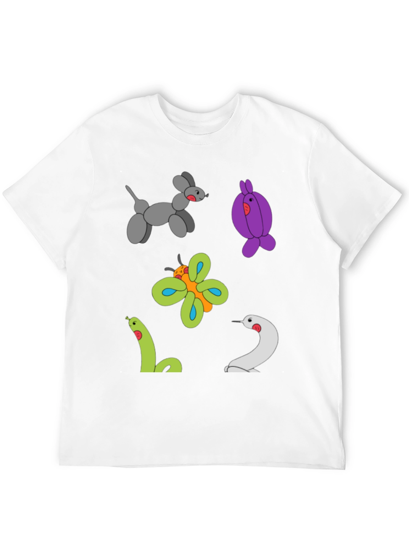 Balloon Animal Print Black T-Shirt