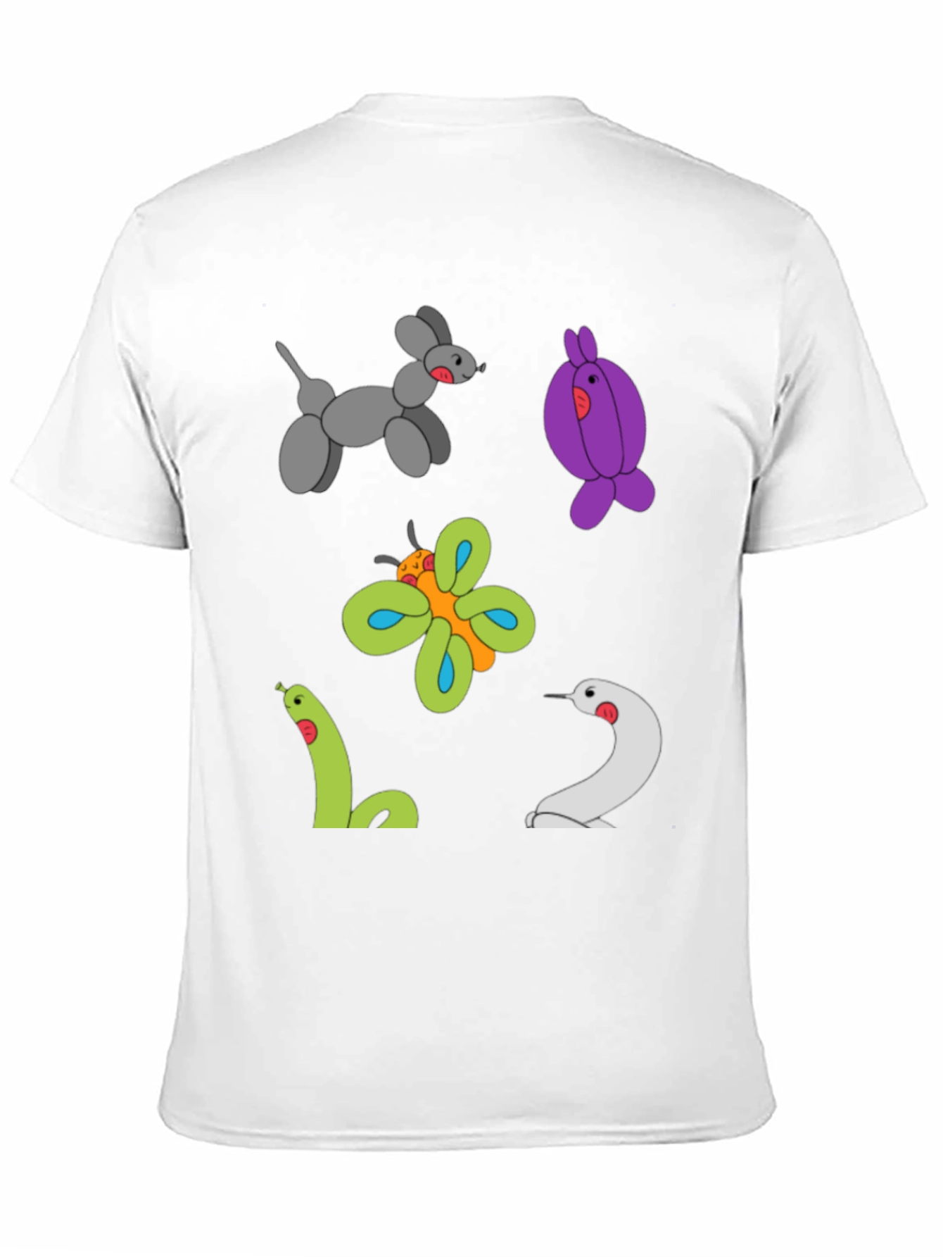 Balloon Animal Print Black T-Shirt