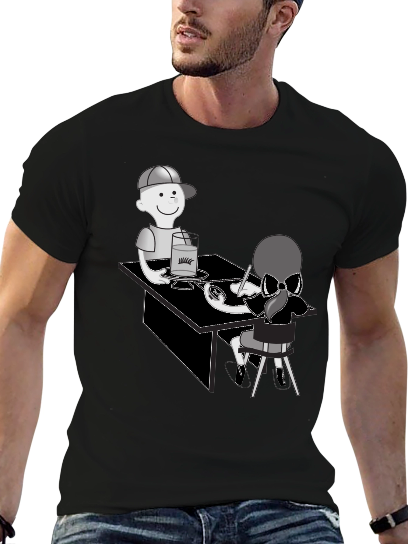 Cartoon Graphic T-Shirt - Artist Theme