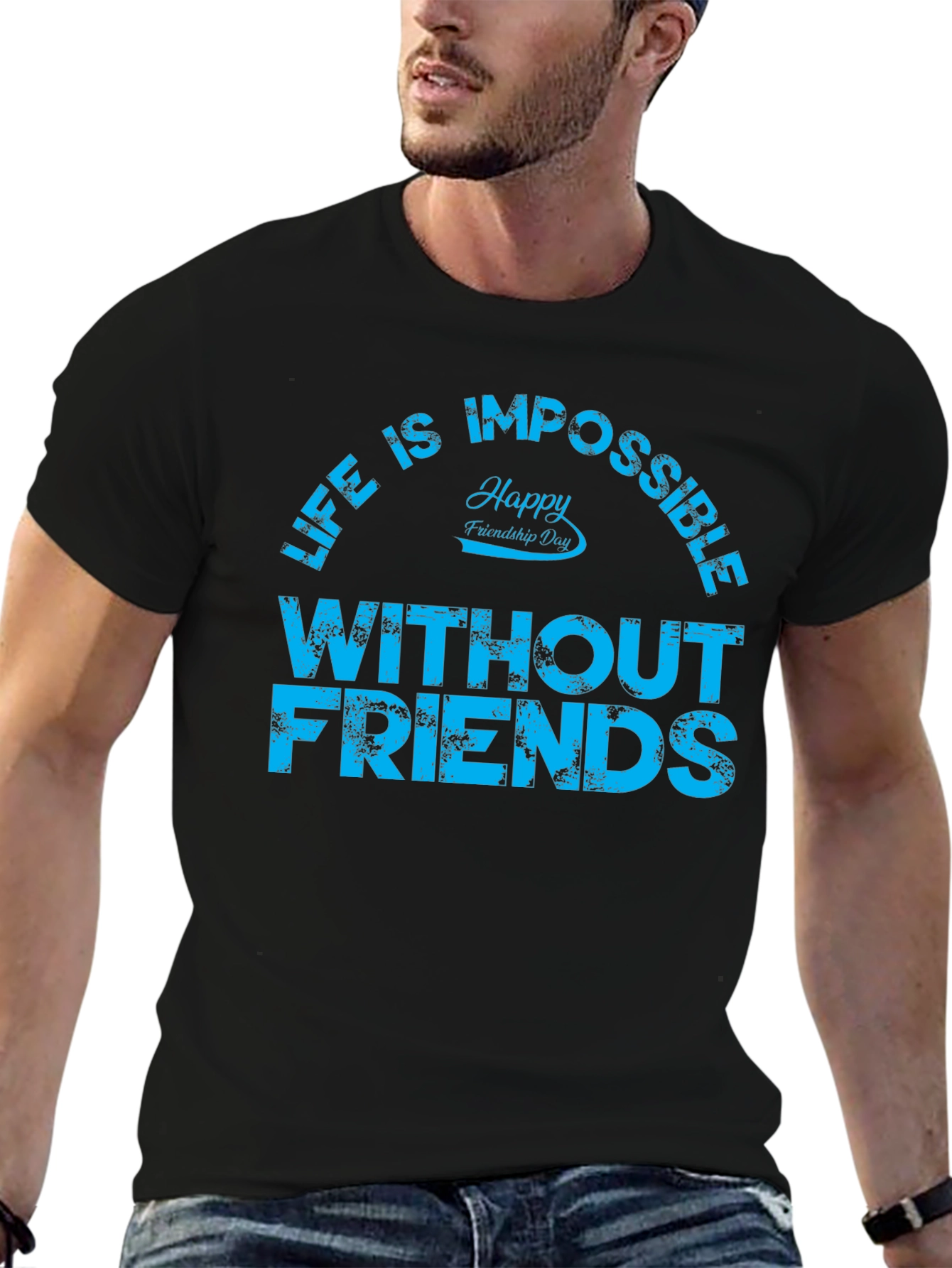 Friendship Day Graphic Tee - Life Without Friends