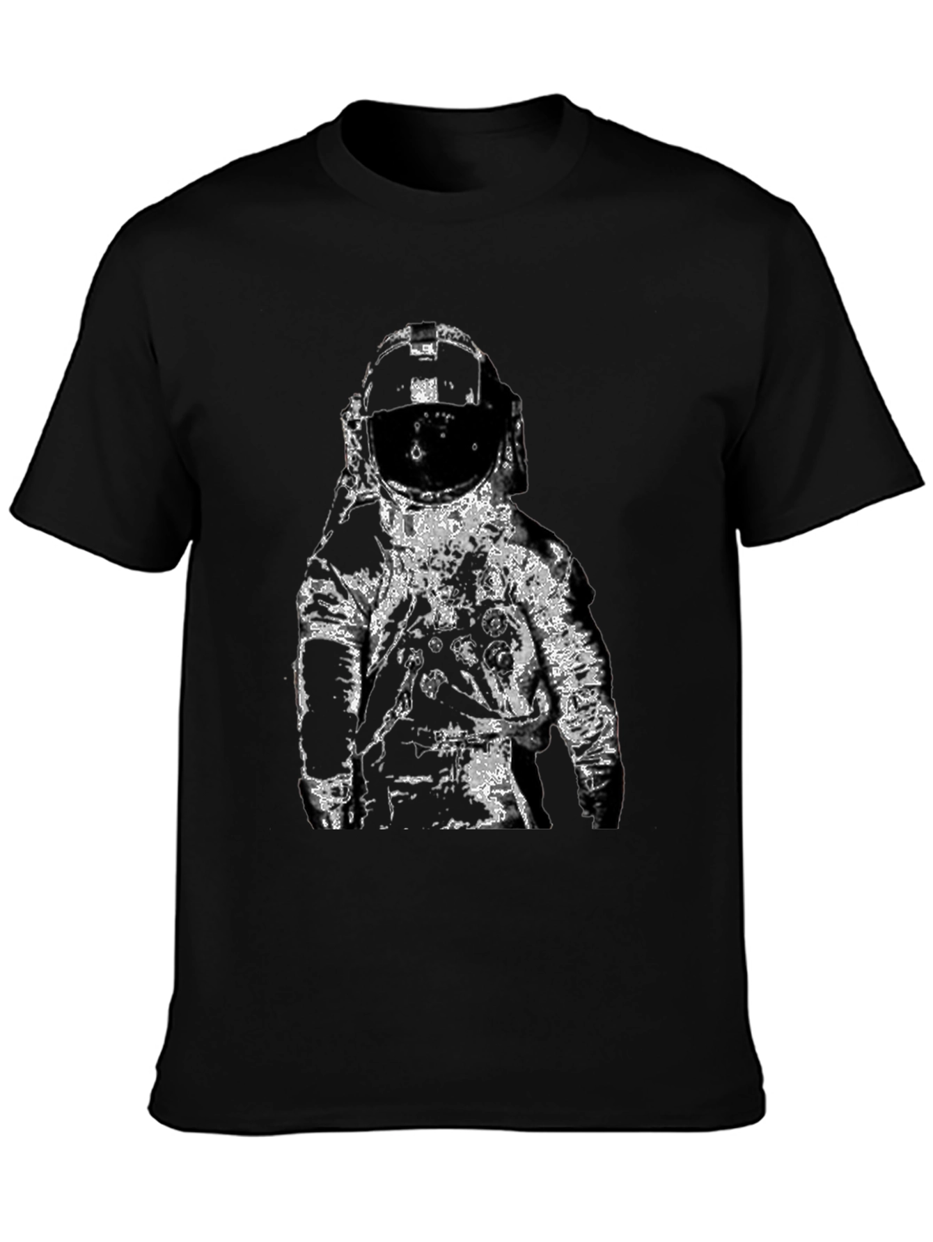 Astronaut Graphic T-Shirt - Black Cotton Tee