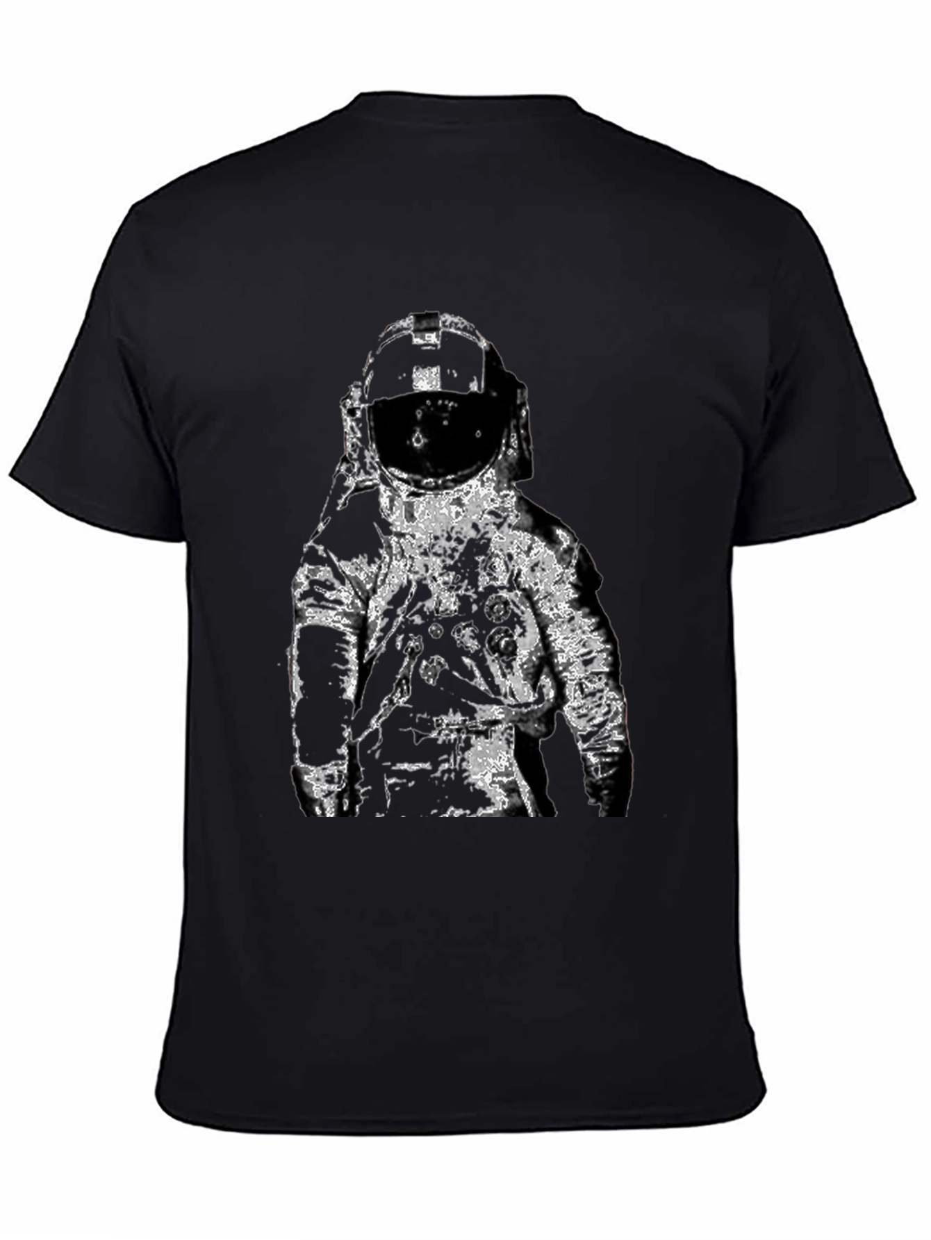 Astronaut Graphic T-Shirt - Black Cotton Tee