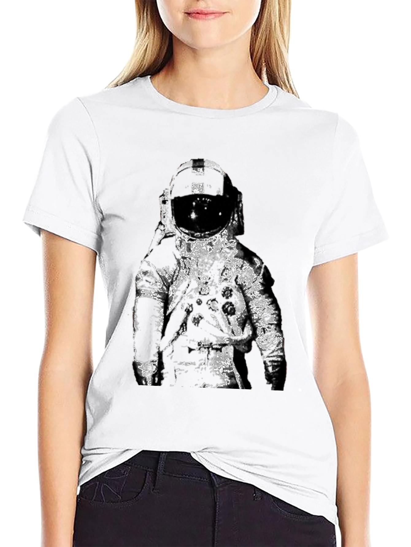 Astronaut Graphic T-Shirt - Black Cotton Tee