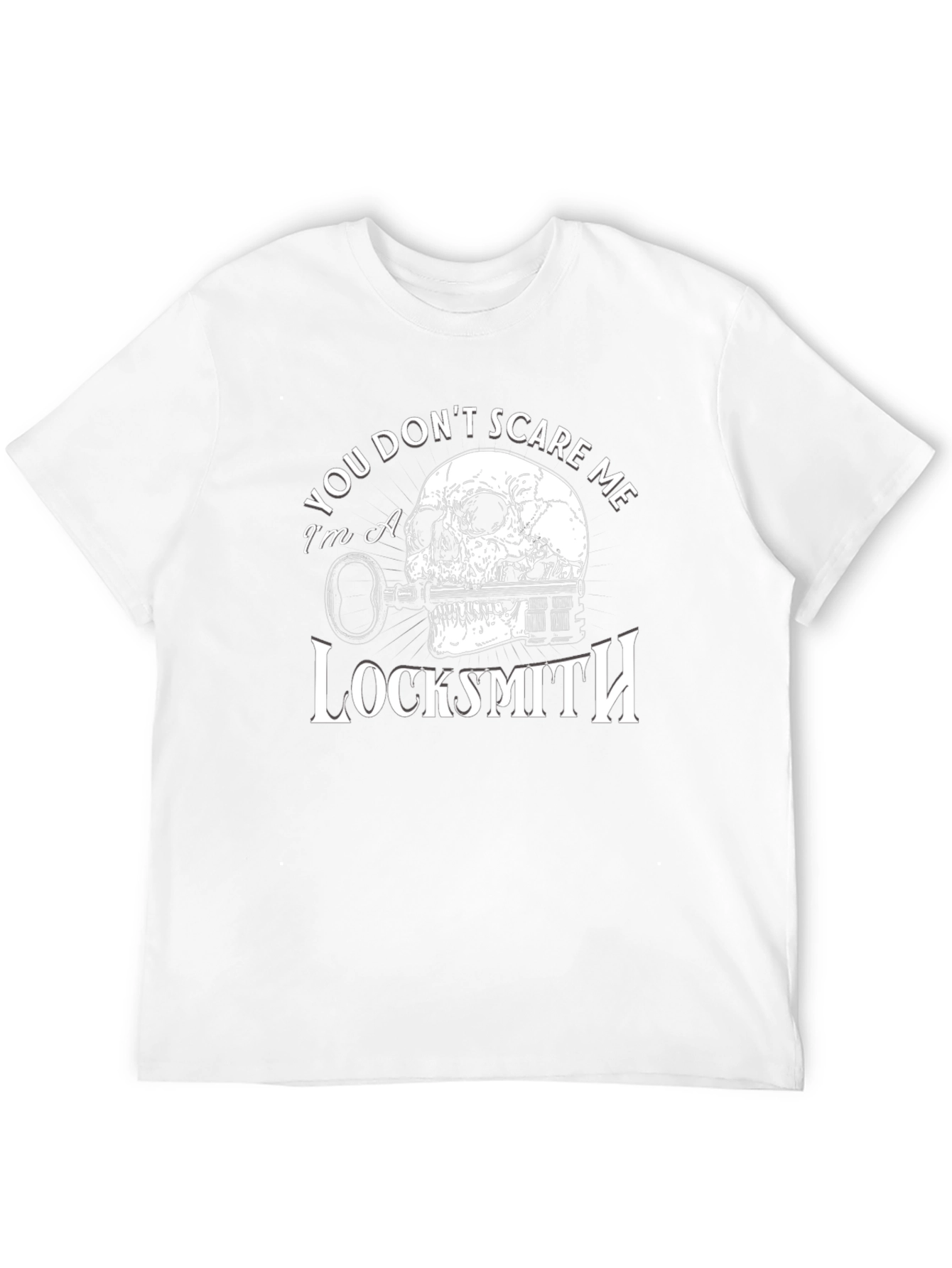 Locksmith Skull Graphic T-Shirt - You Dont Scare Me
