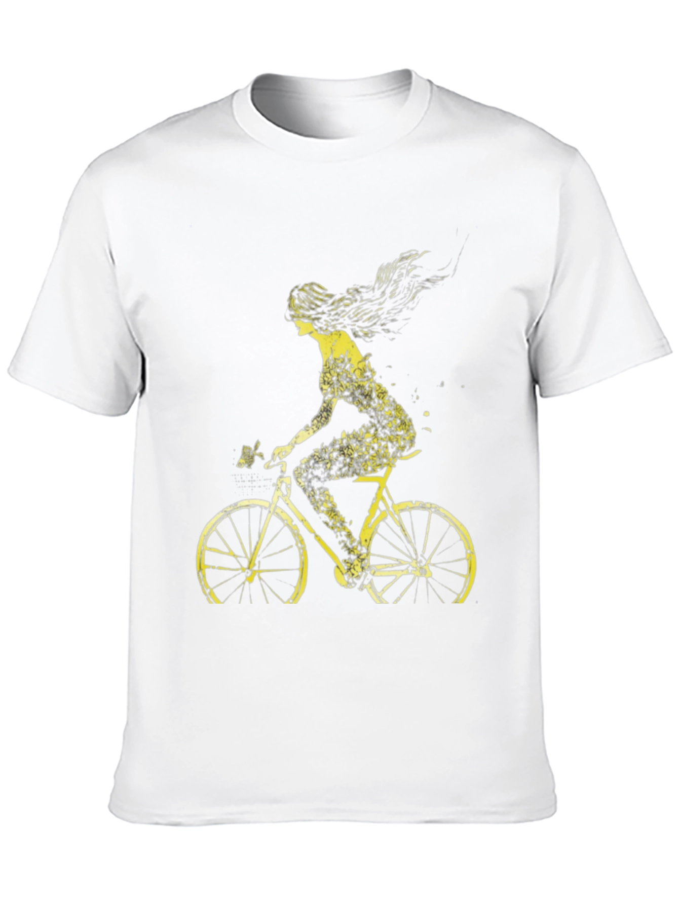Bicycle Girl Graphic Tee - Stylish Black Cotton T-Shirt