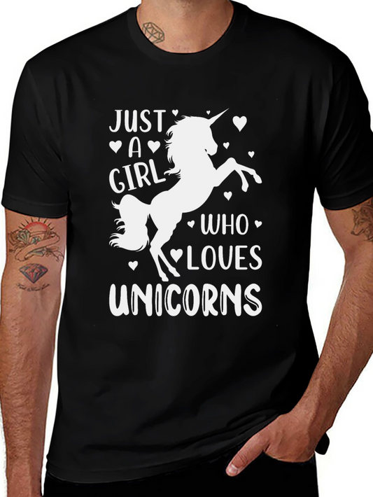 Unicorn Lover T-Shirt - Just A Girl Who Loves Unicorns
