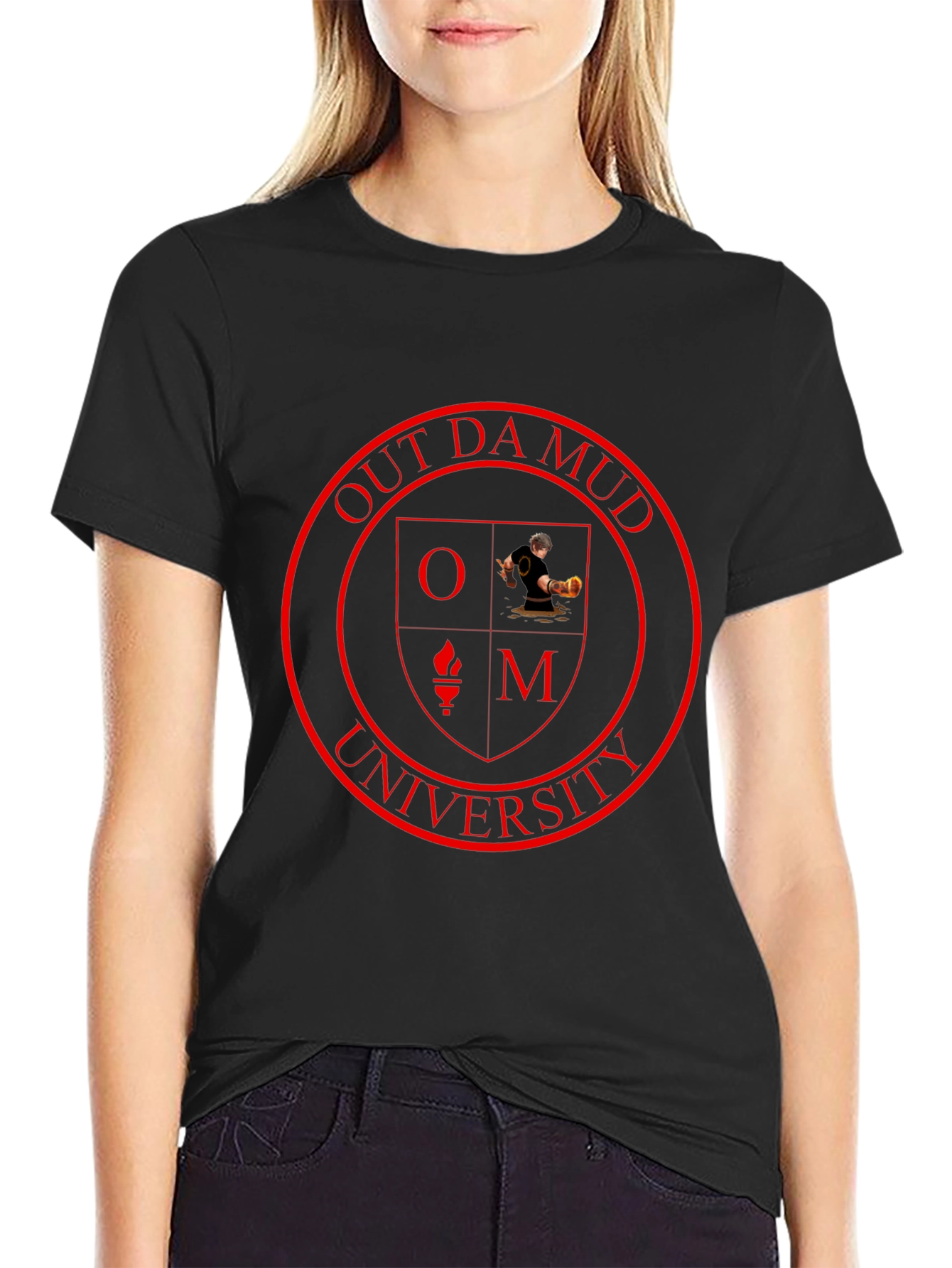 Out Da Mud University Black T-Shirt