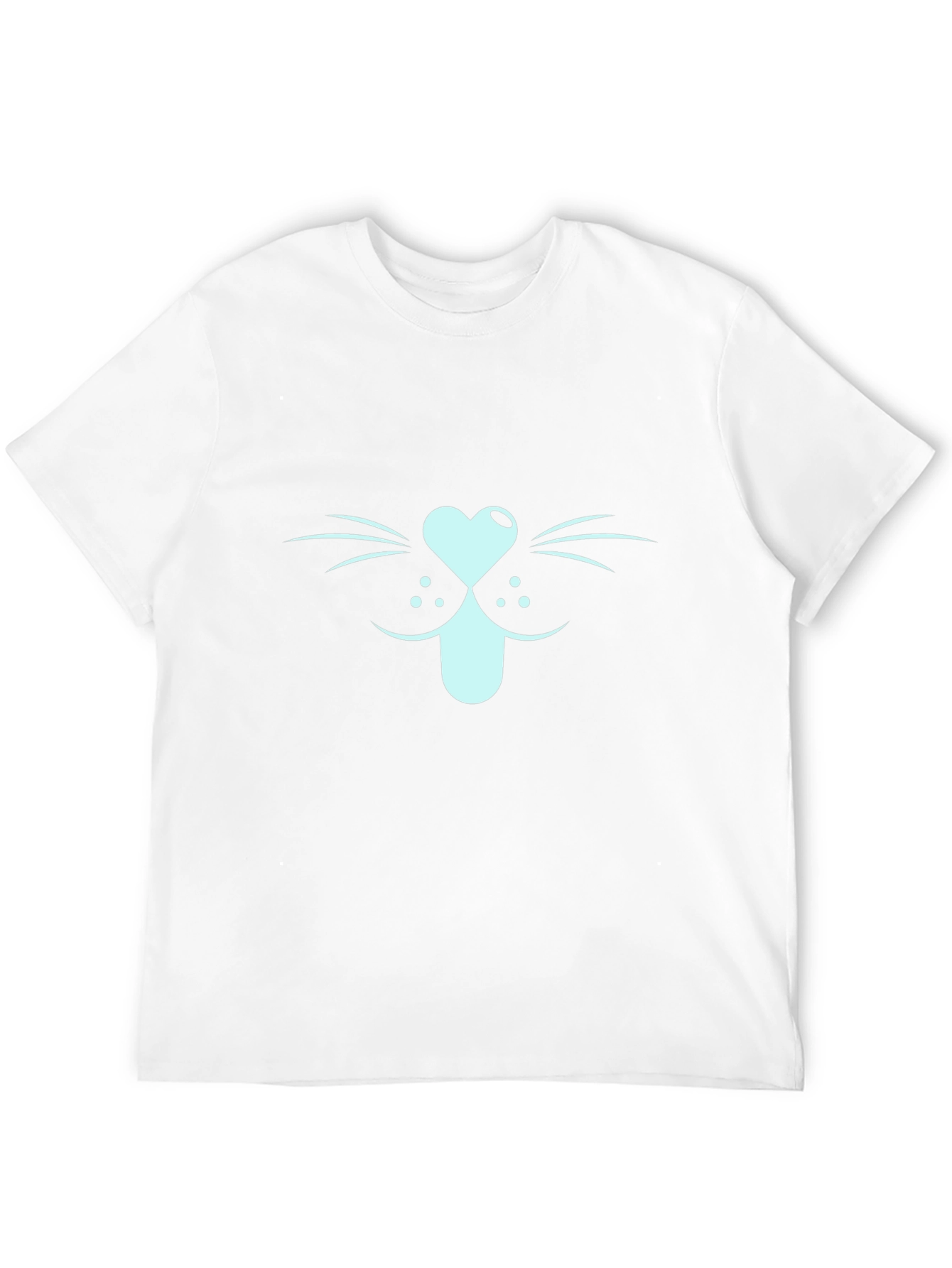 Cool Cat Face Graphic Tee - Black