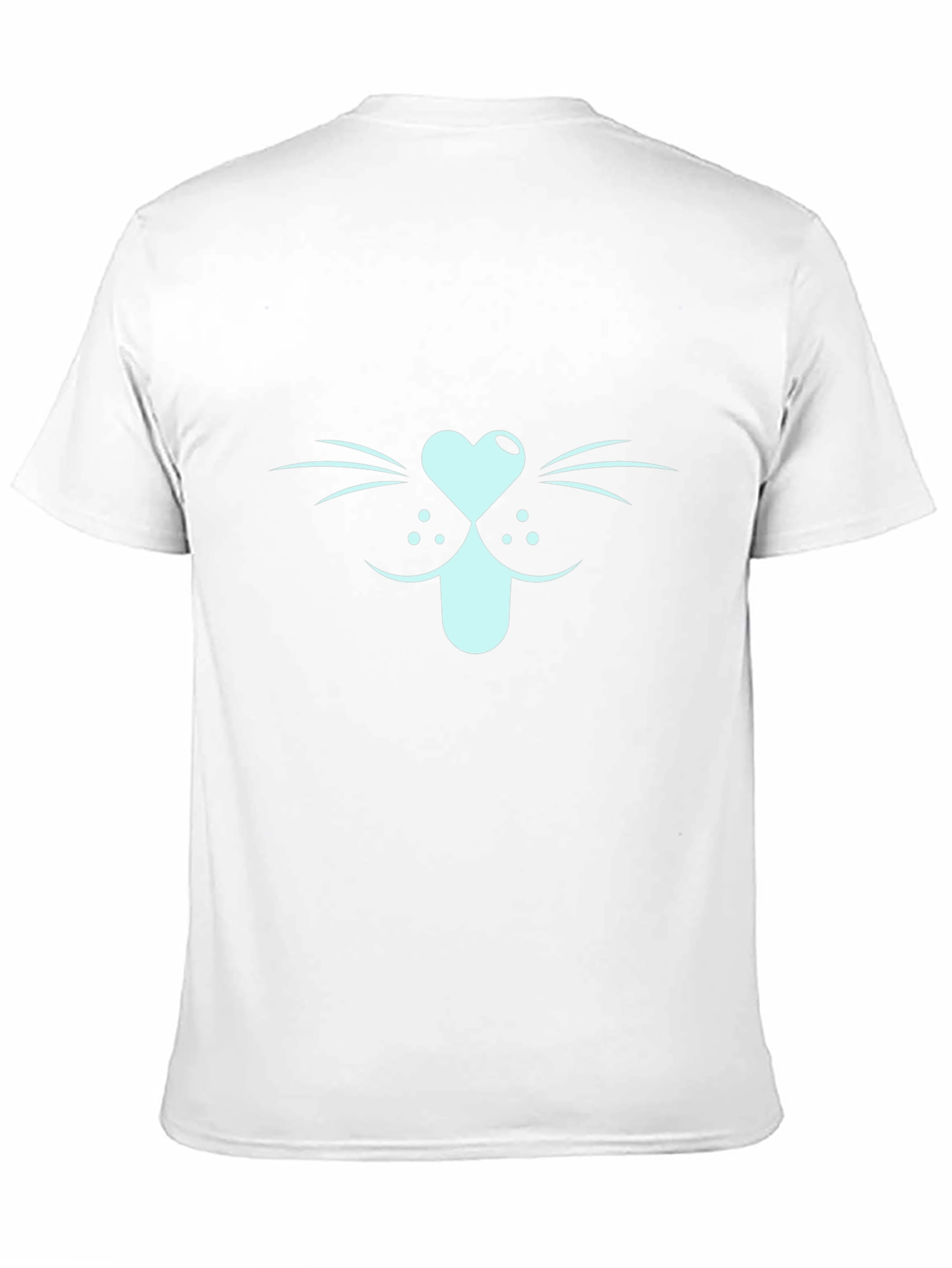 Cool Cat Face Graphic Tee - Black