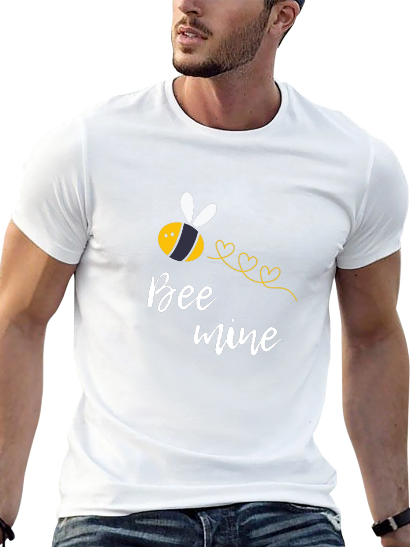 Bee Mine Black T-Shirt - Sweet Valentines Day Gift