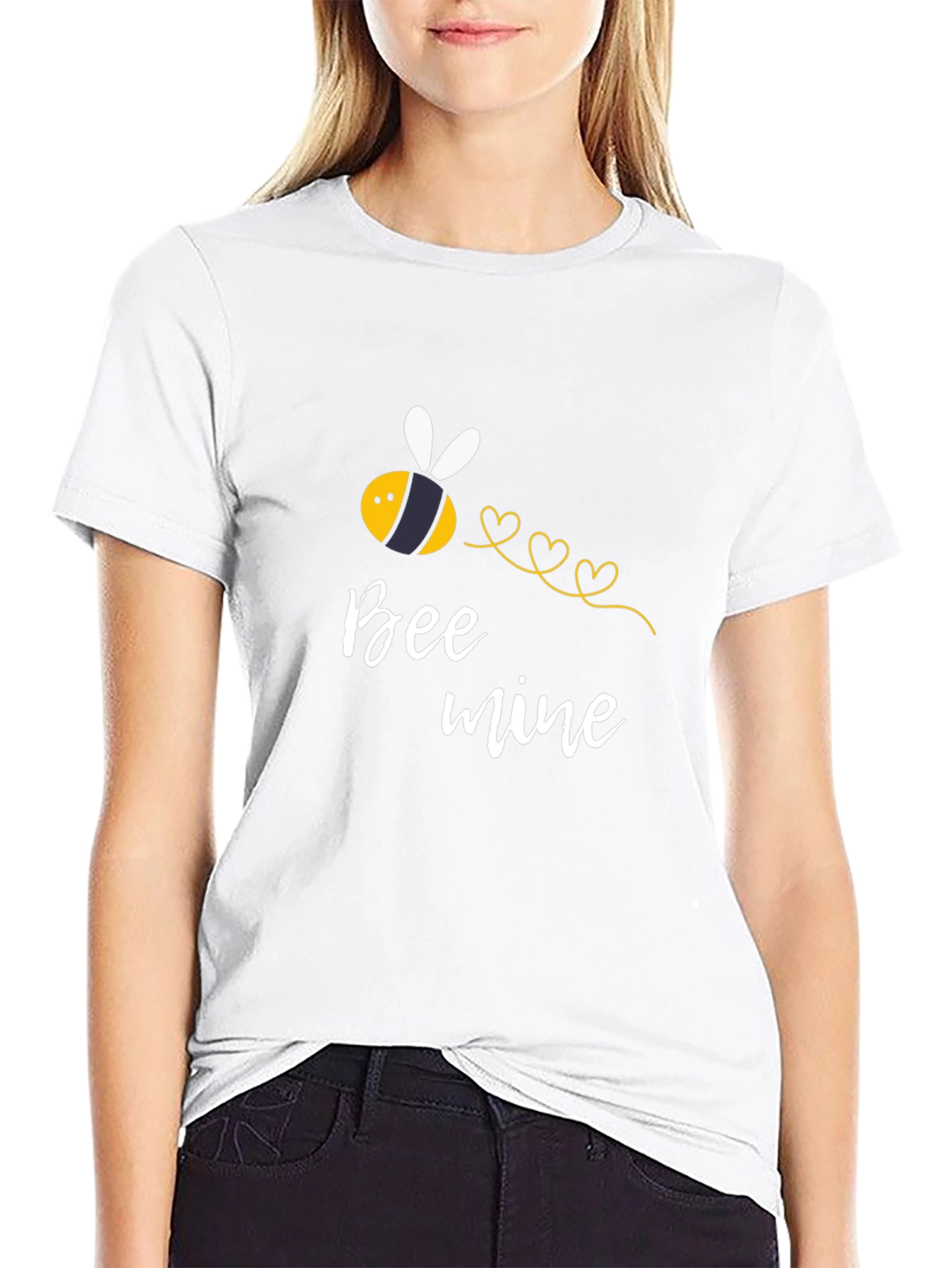 Bee Mine Black T-Shirt - Sweet Valentines Day Gift