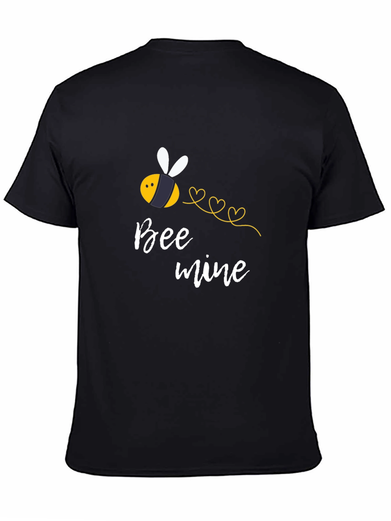 Bee Mine Black T-Shirt - Sweet Valentines Day Gift