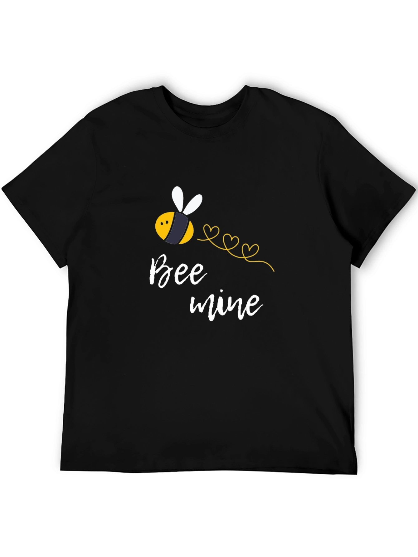 Bee Mine Black T-Shirt - Sweet Valentines Day Gift
