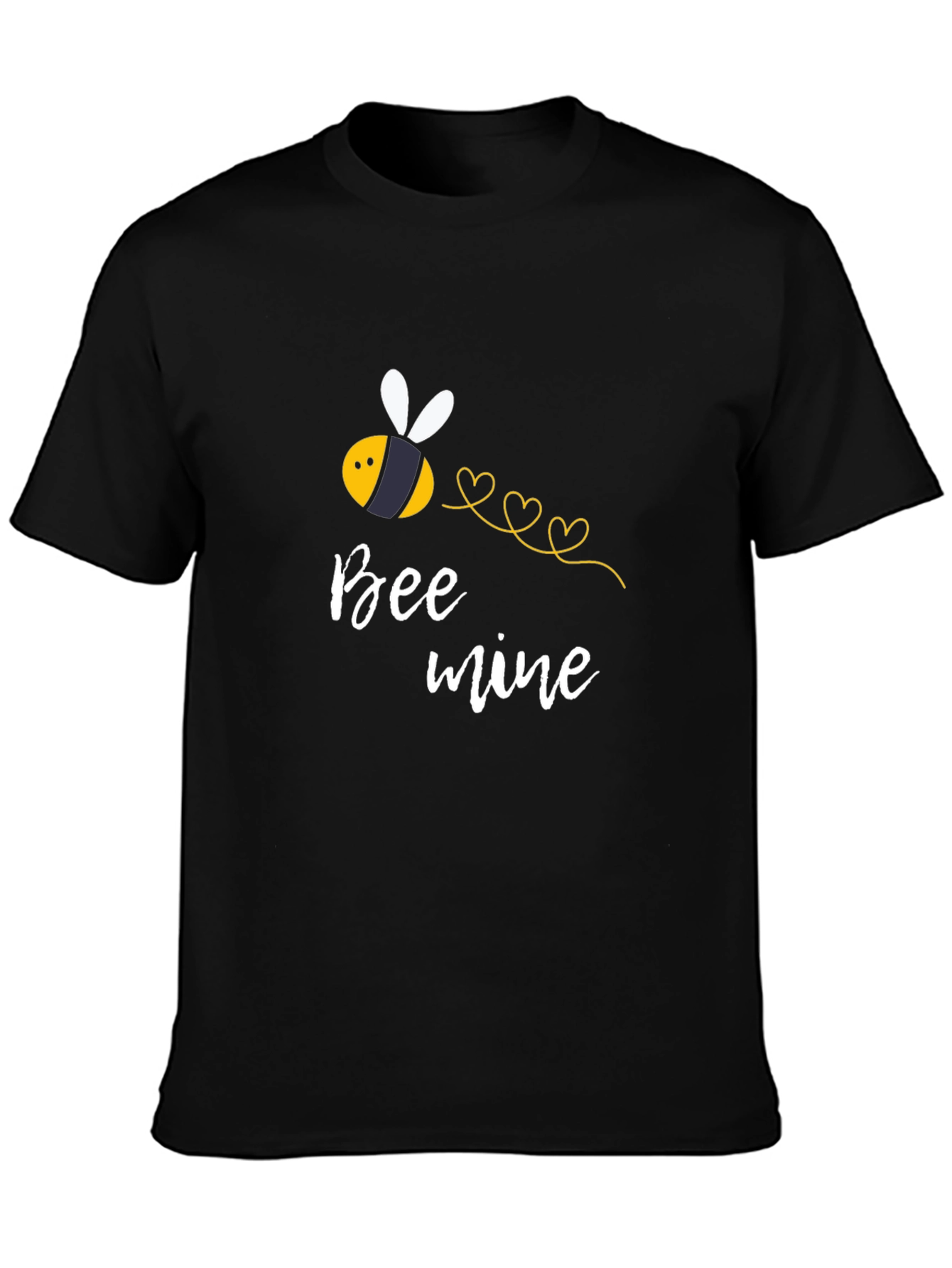 Bee Mine Black T-Shirt - Sweet Valentines Day Gift