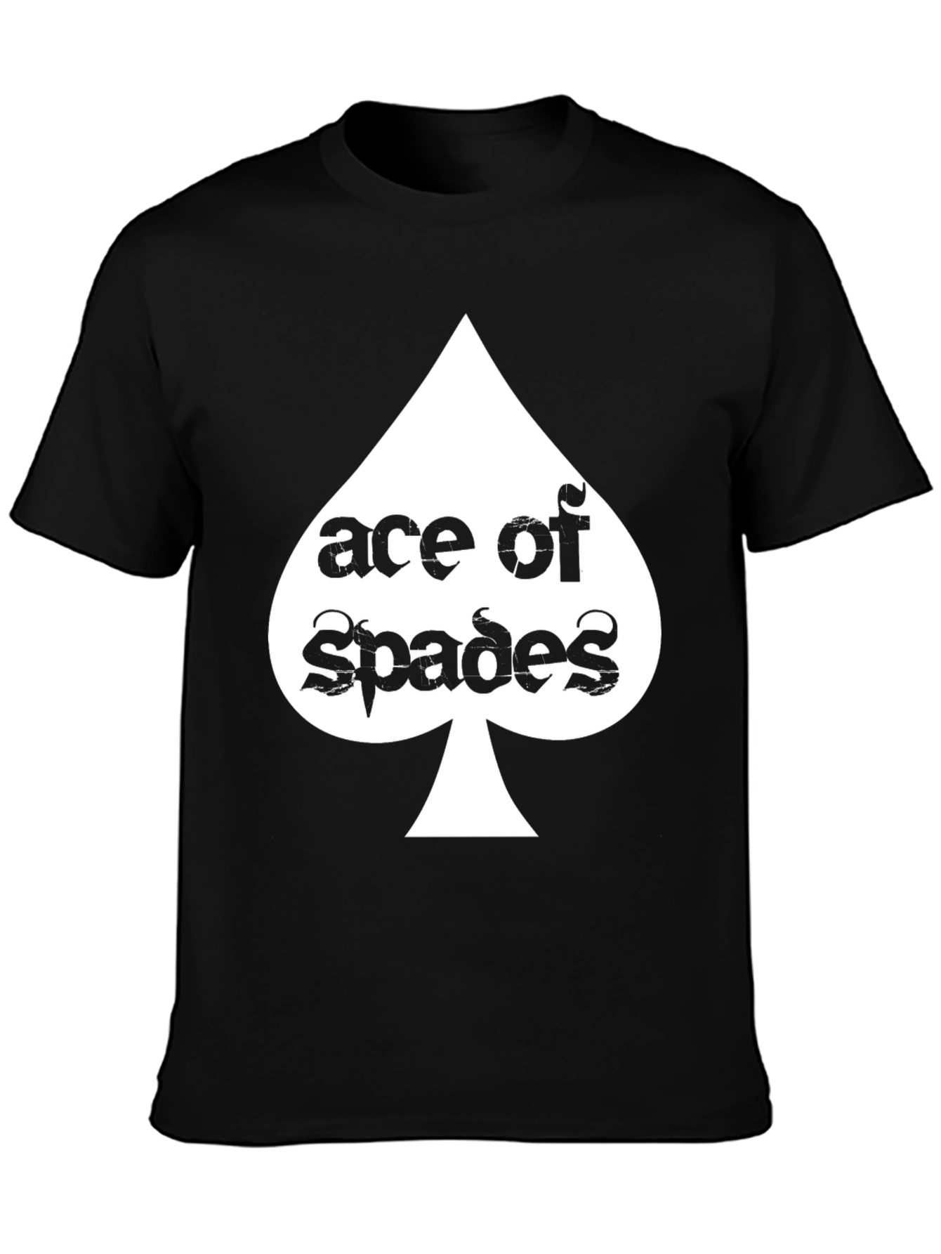 Ace of Spades Graphic Tee - Black Cotton T-Shirt
