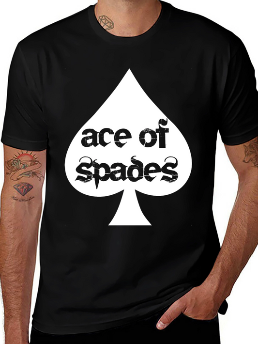 Ace of Spades Graphic Tee - Black Cotton T-Shirt