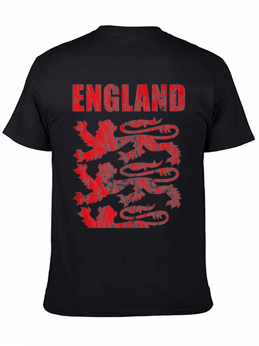 England Lions T-Shirt - Distressed Graphic Tee