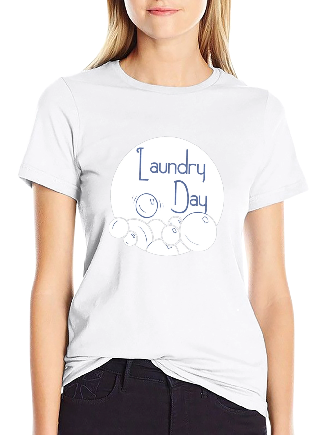 Laundry Day Graphic T-Shirt - Black Cotton Tee