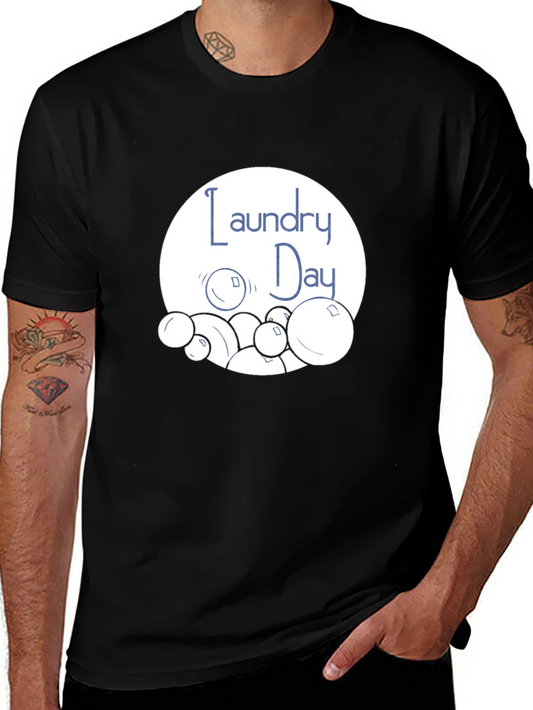 Laundry Day Graphic T-Shirt - Black Cotton Tee