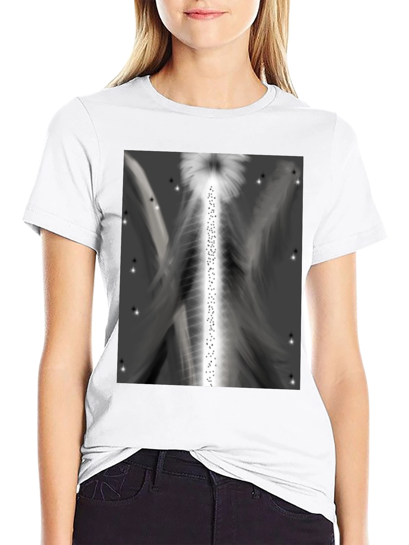 Abstract Angel Wings Graphic T-Shirt