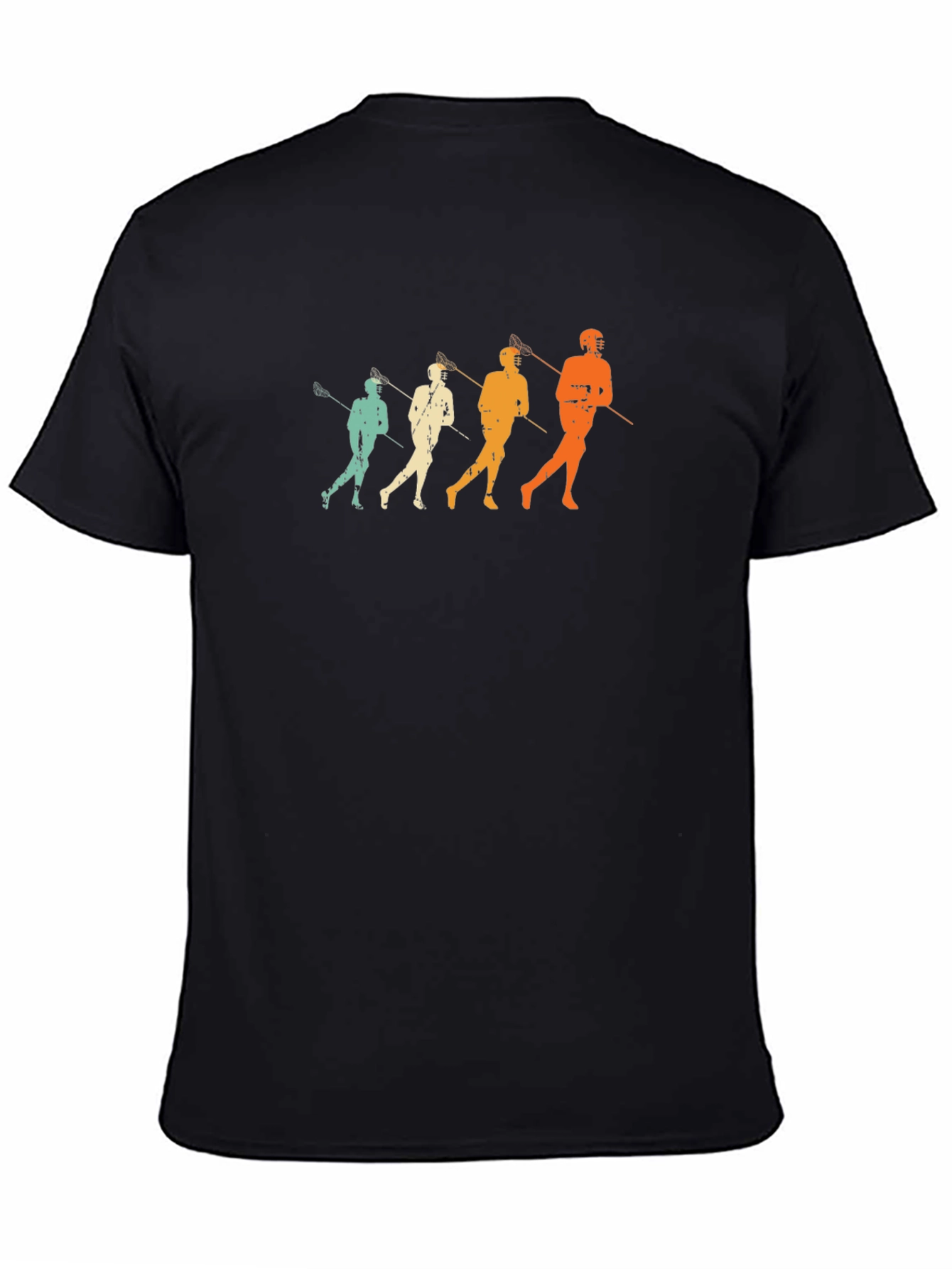 Retro Lacrosse Player Graphic T-Shirt