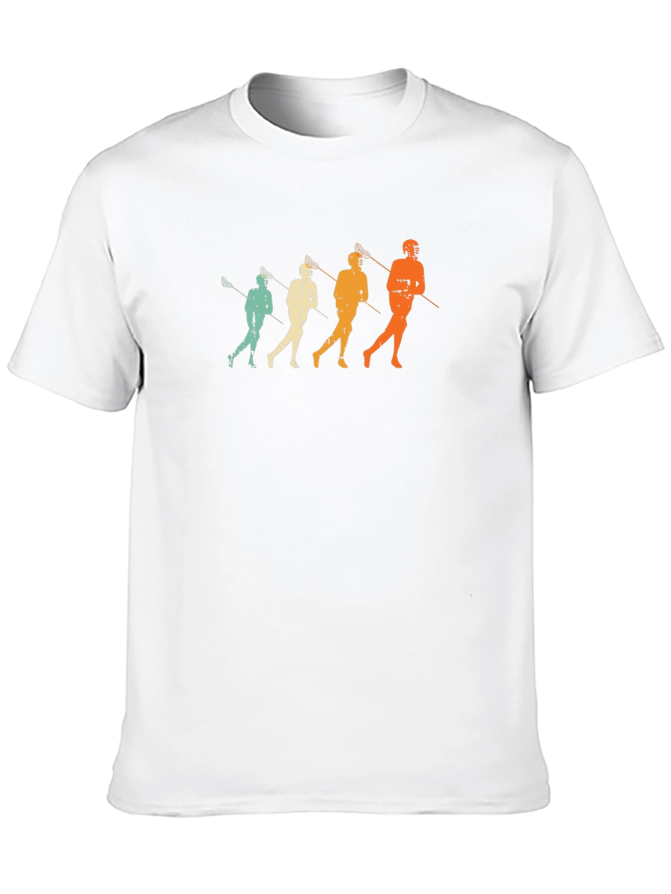 Retro Lacrosse Player Graphic T-Shirt
