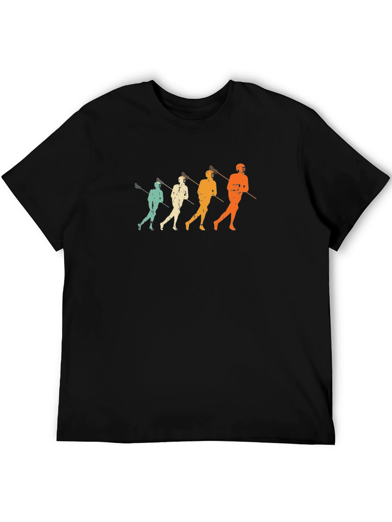Retro Lacrosse Player Graphic T-Shirt